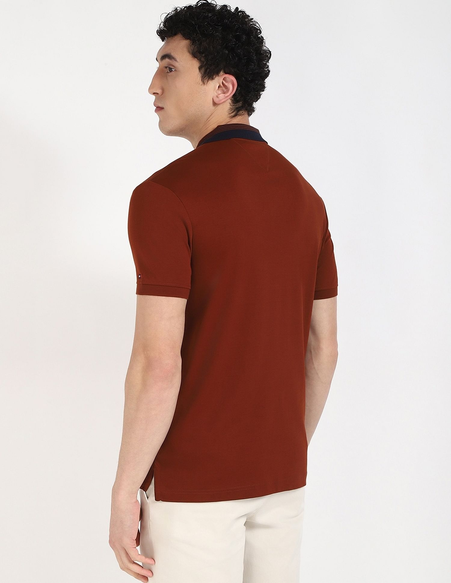 Tommy Hilfiger Solid Regular-Fit Cotton Polo Shirt