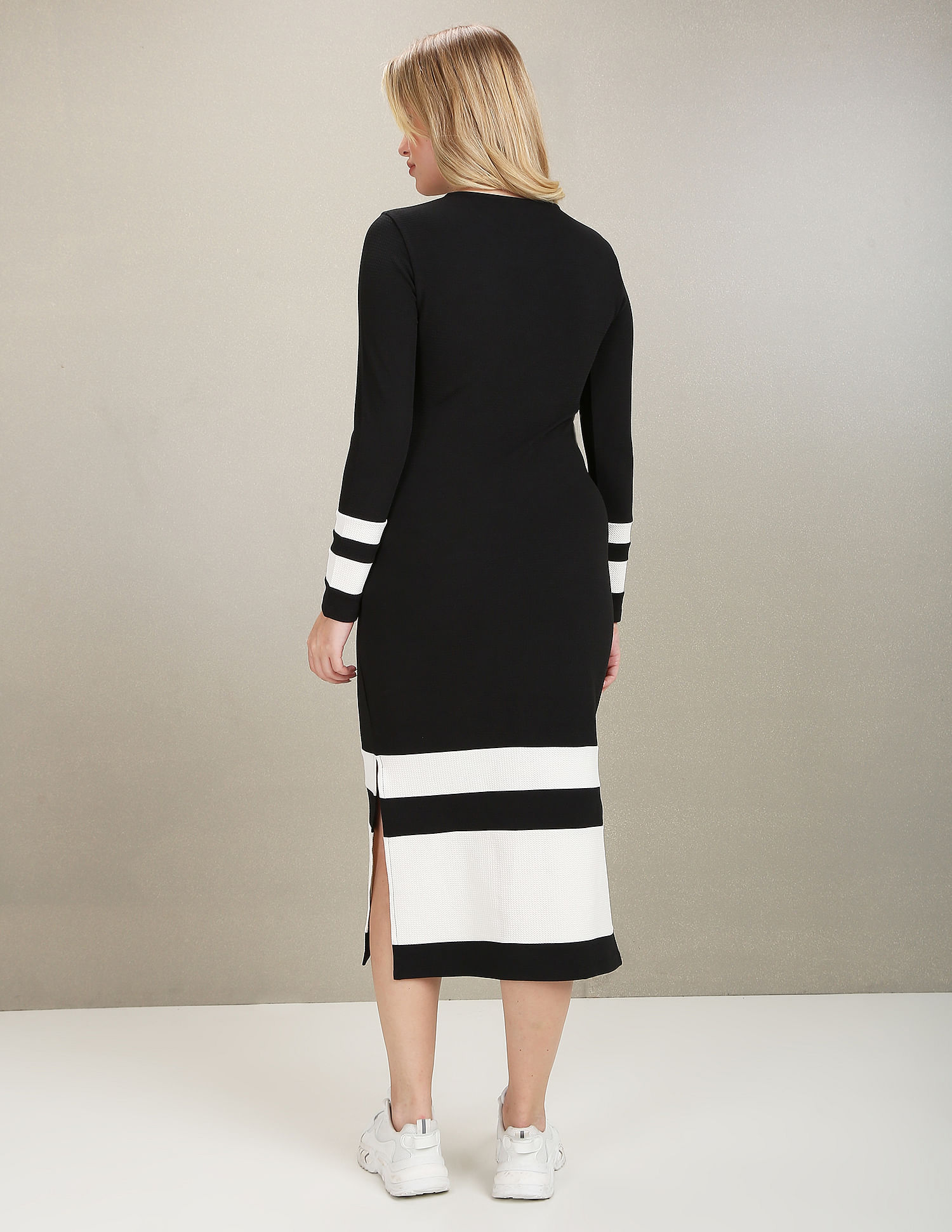 U.S. Polo Assn. Women Round Neck Bodycon Dress