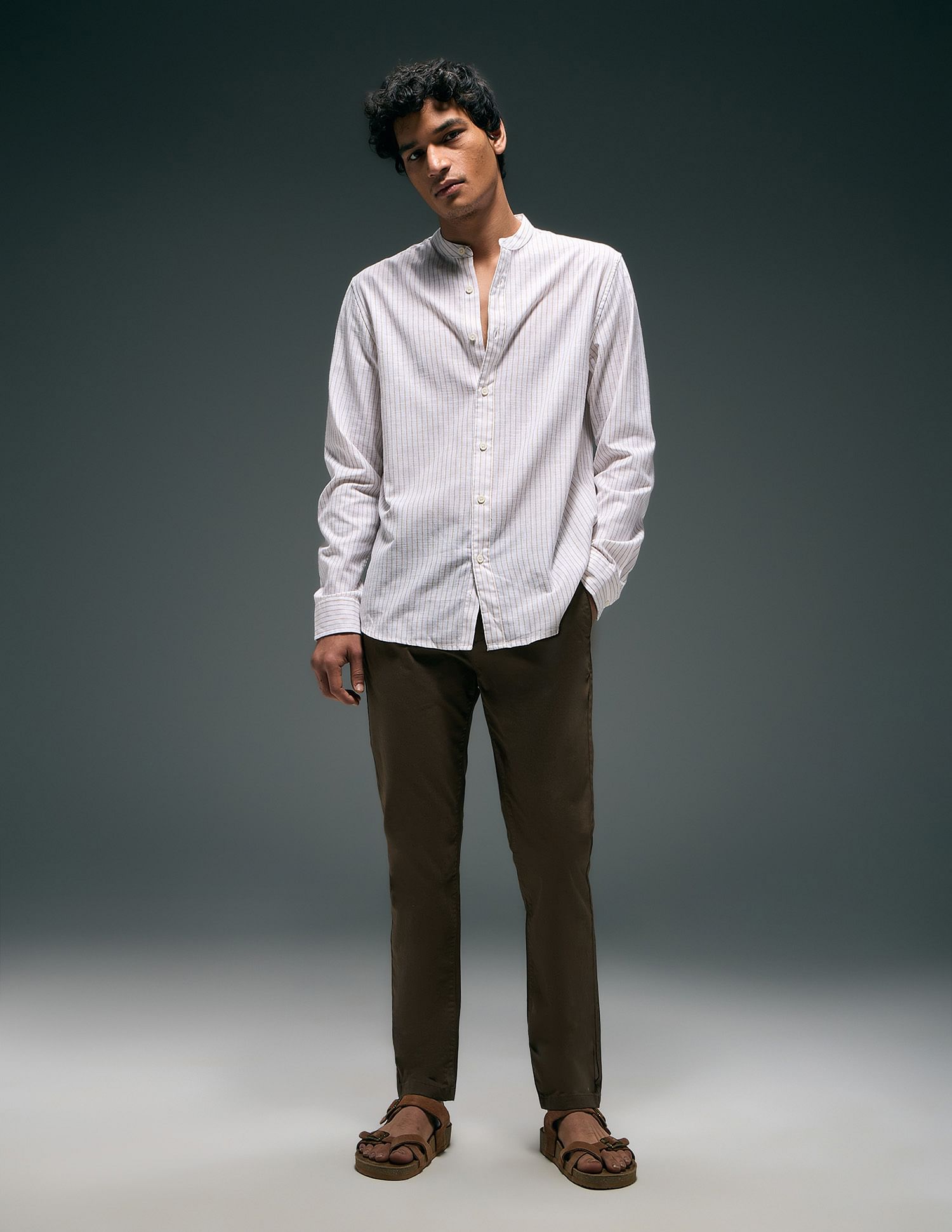 Flying Machine Slash Slim Tapered Fit Satin Trousers