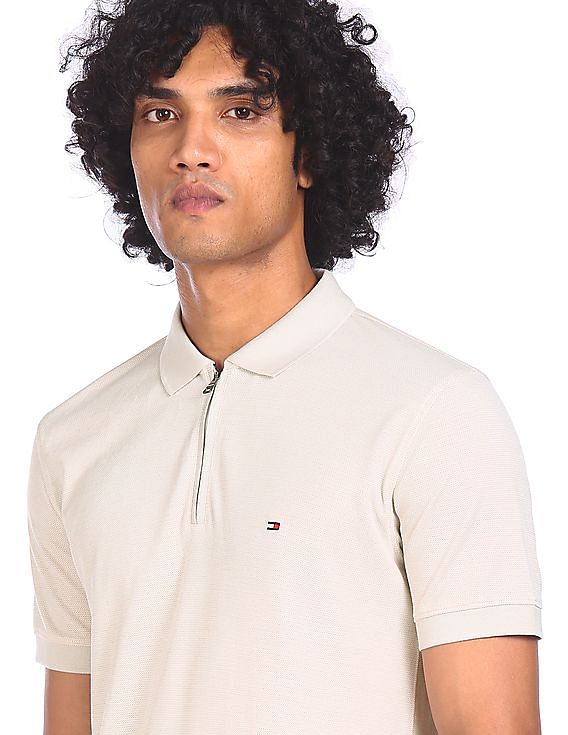 Tシャツ・カットソー OFF WHITE Men Polo Shirts OMAA161C99JER0010110 White T-SMITH-DIV Man: Polo shirt with high-density logo print