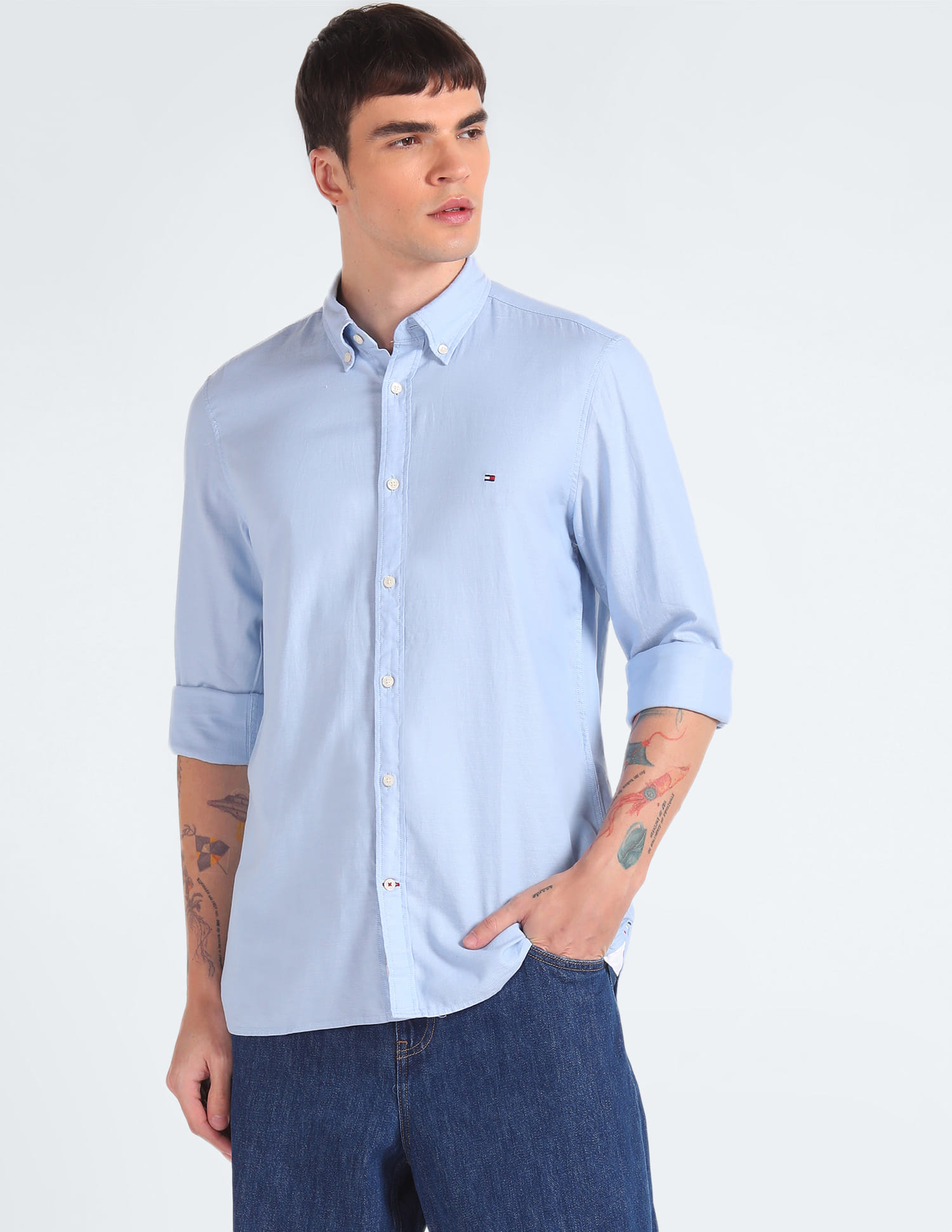 Buy Tommy Hilfiger Flex Dobby Slim Fit Shirt