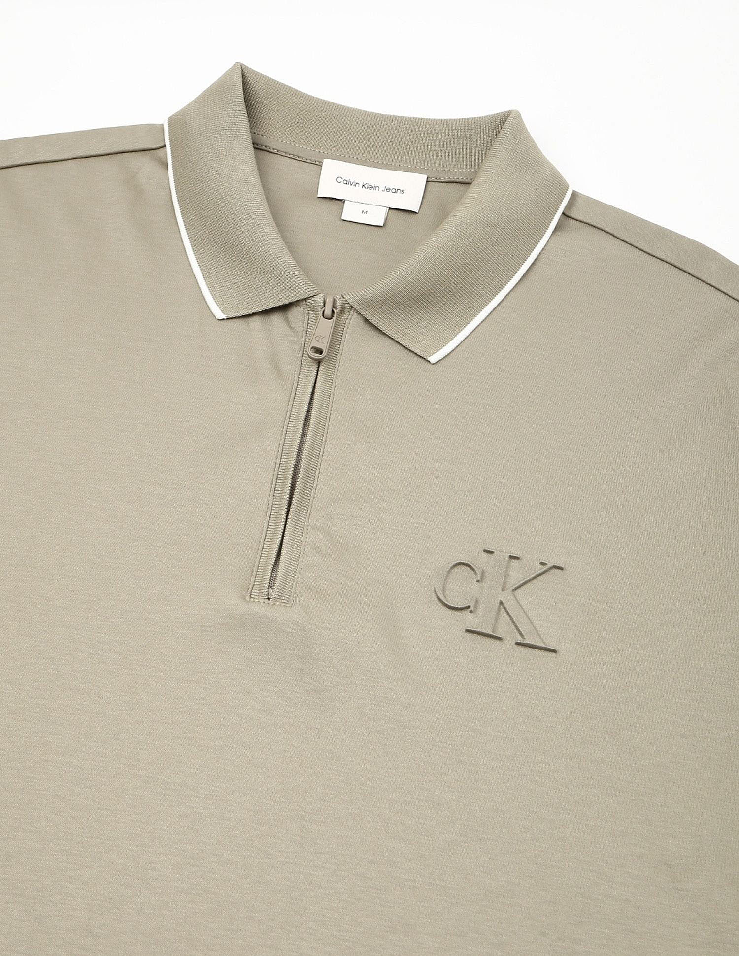 Calvin Klein Jeans Solid Regular Fit Cotton Polo Shirt