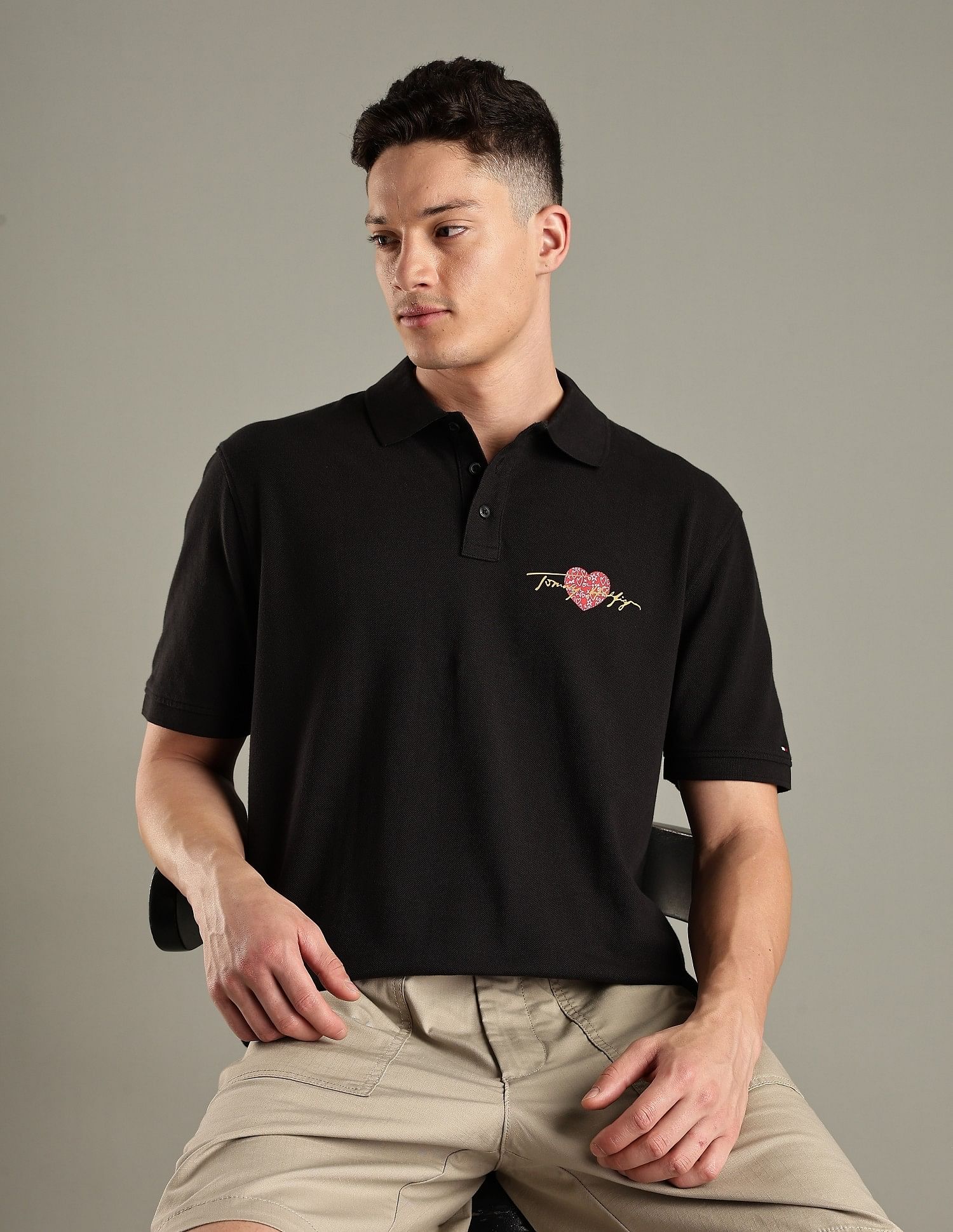 Tommy Hilfiger Embroidered Logo Regular-Fit Cotton Polo Shirt