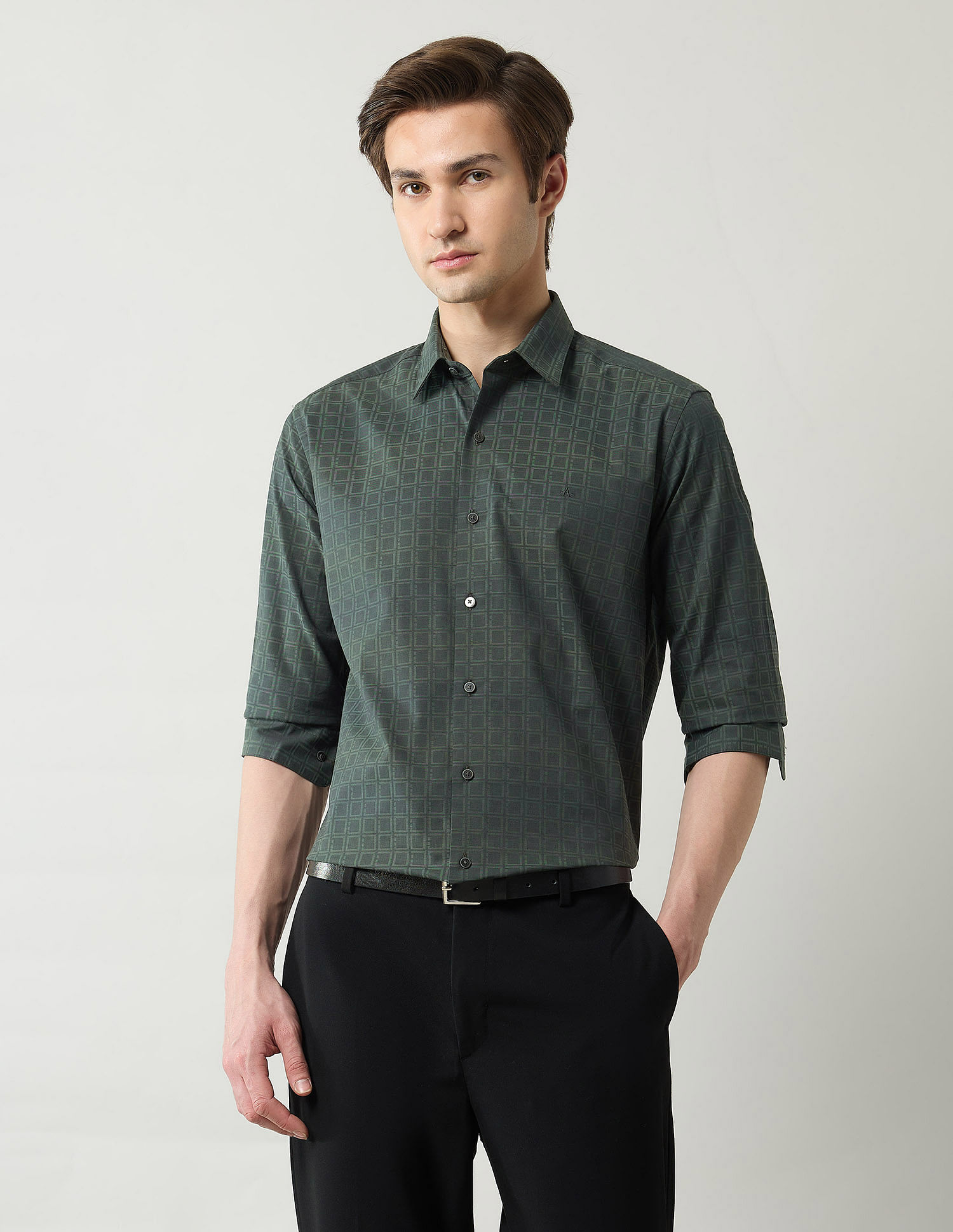 Arrow Newyork Pure Cotton Geometric Printed Shirt