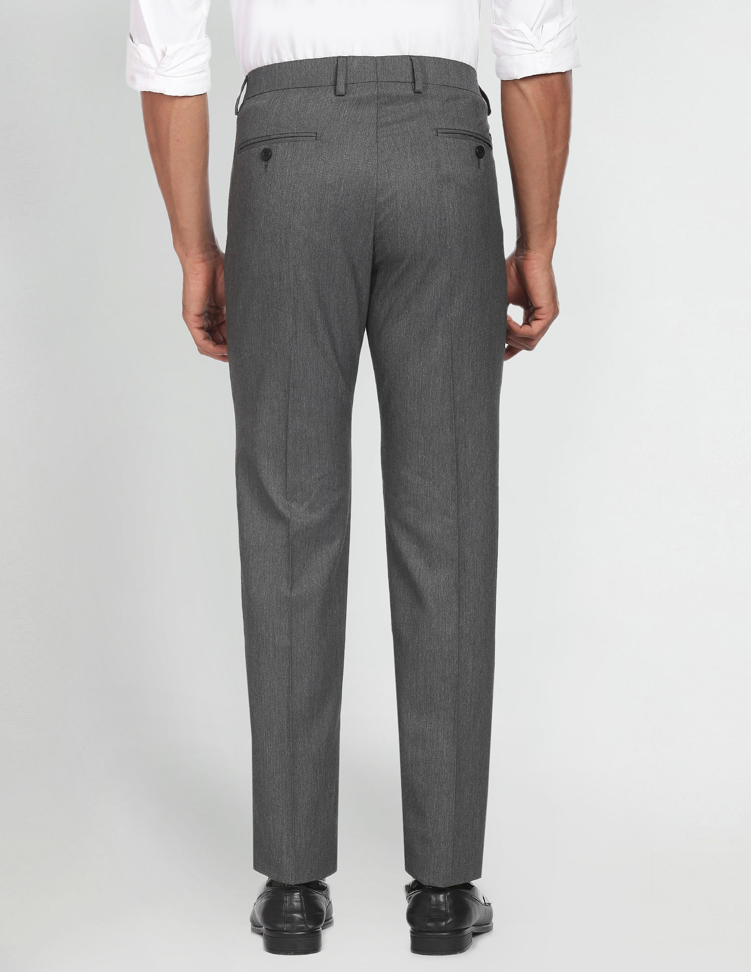 Arrow Heathered Hudson Tailored Fit Trousers