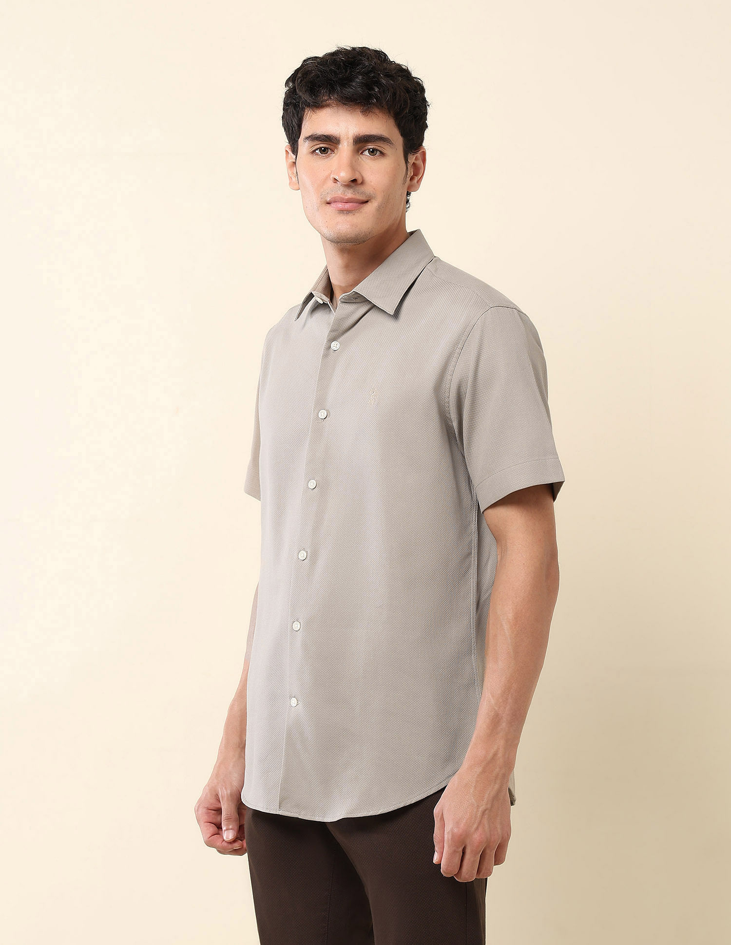 U.S. Polo Assn. Textured Pure Cotton Shirt