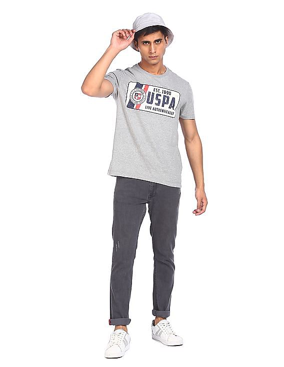 U.S. Polo Assn. Denim Co. Round Neck Brand Print T-Shirt
