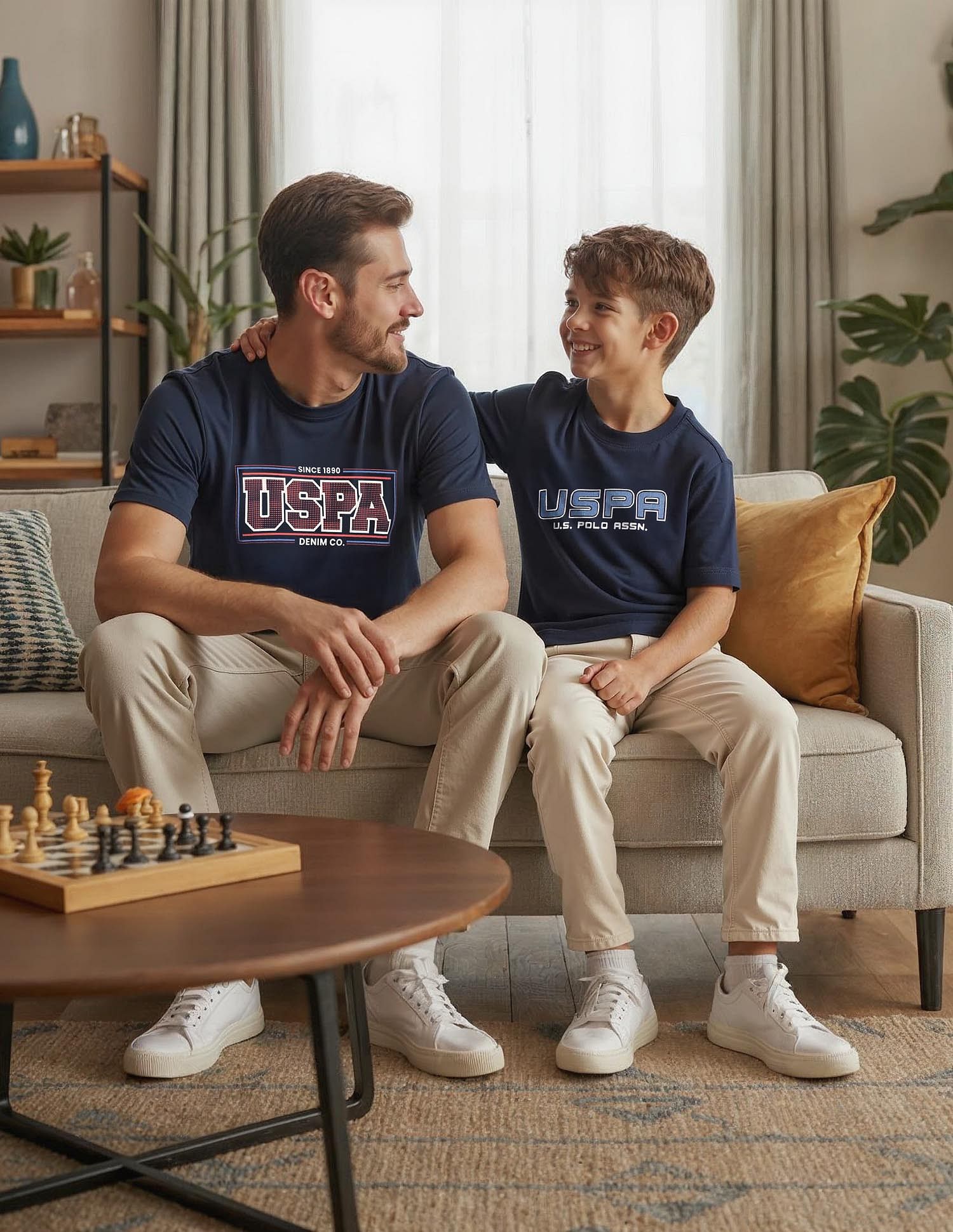 U.S. Polo Assn. Kids Boys Brand Printed Regular Fit T-Shirt