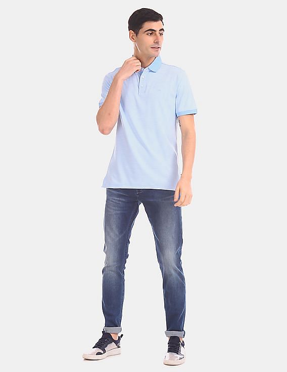 Calvin Klein Men Blue Slim Fit Infinite Soft Stone Wash Jeans