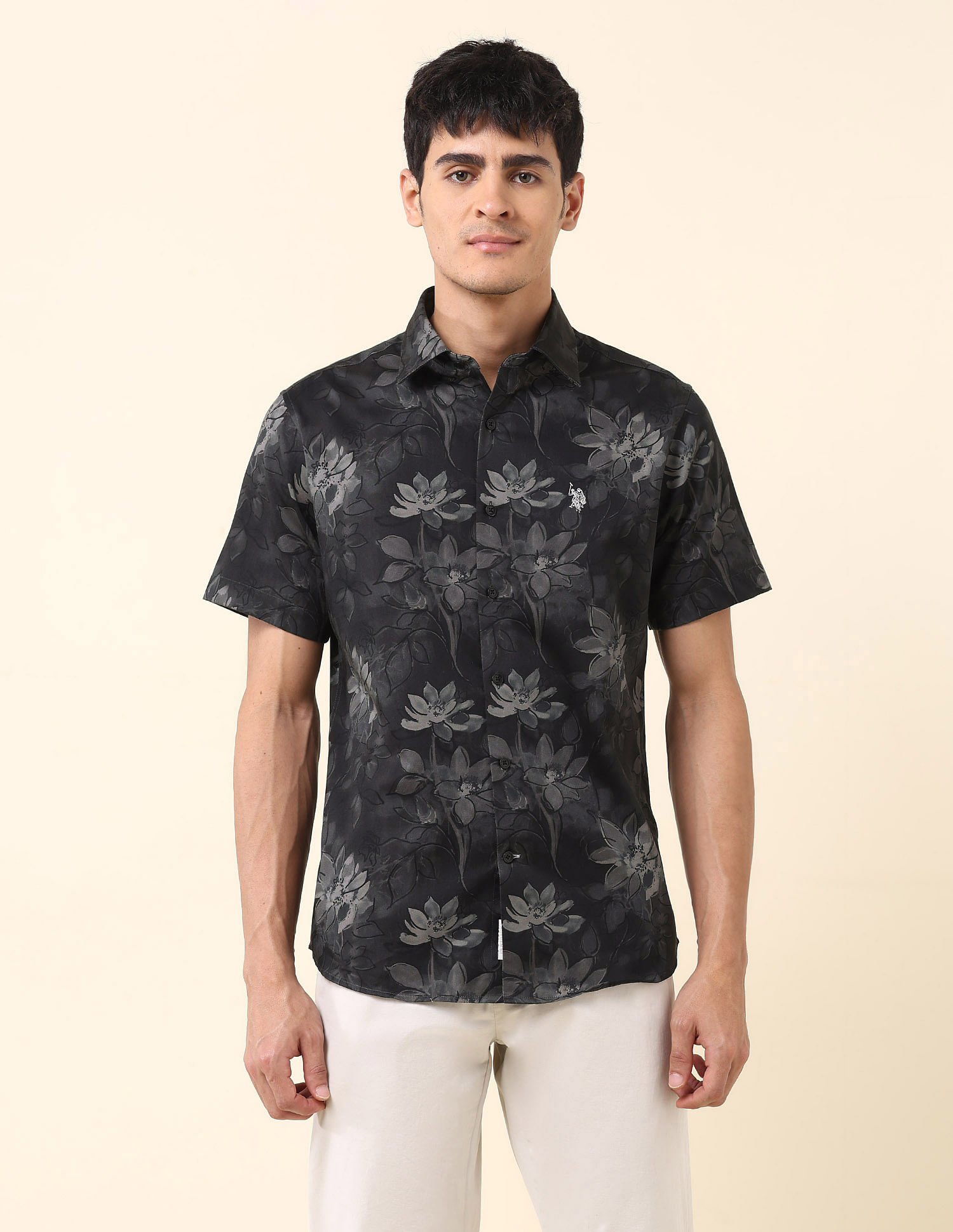 U.S. Polo Assn. Tailored Fit Floral Printed Shirt