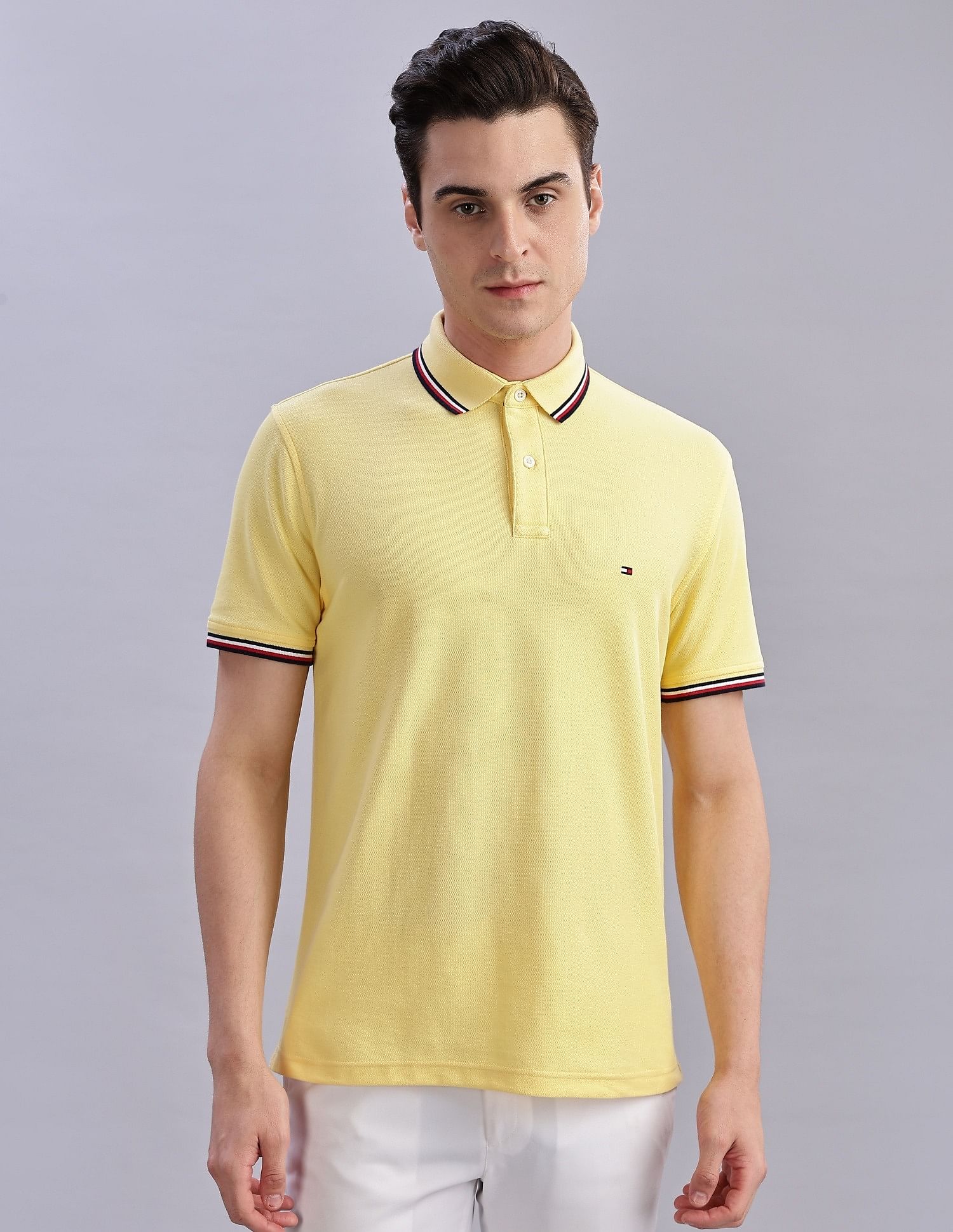 Tommy Hilfiger Solid Regular-Fit Cotton Polo Shirts