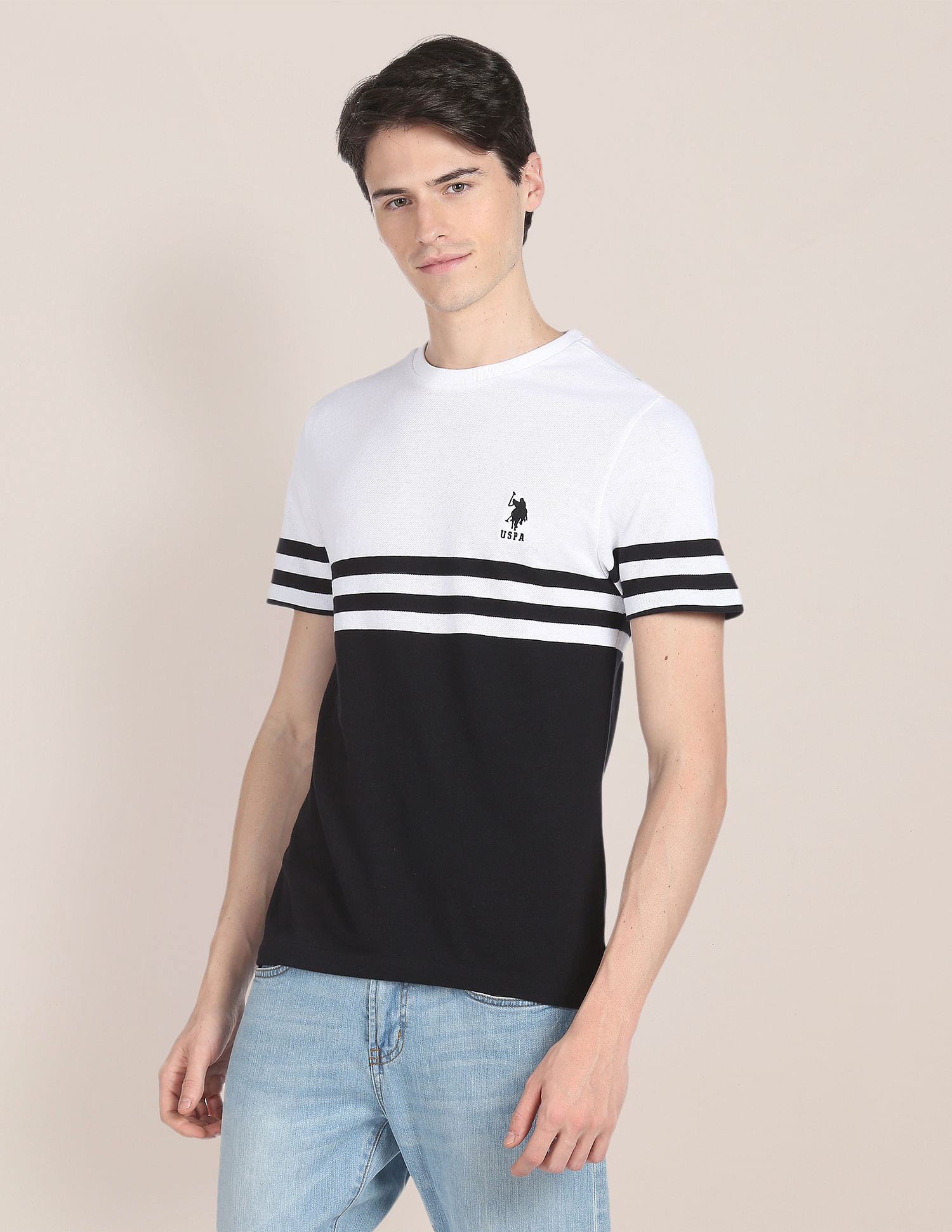 U.S. Polo Assn. Signature Stripe Cotton T-Shirt