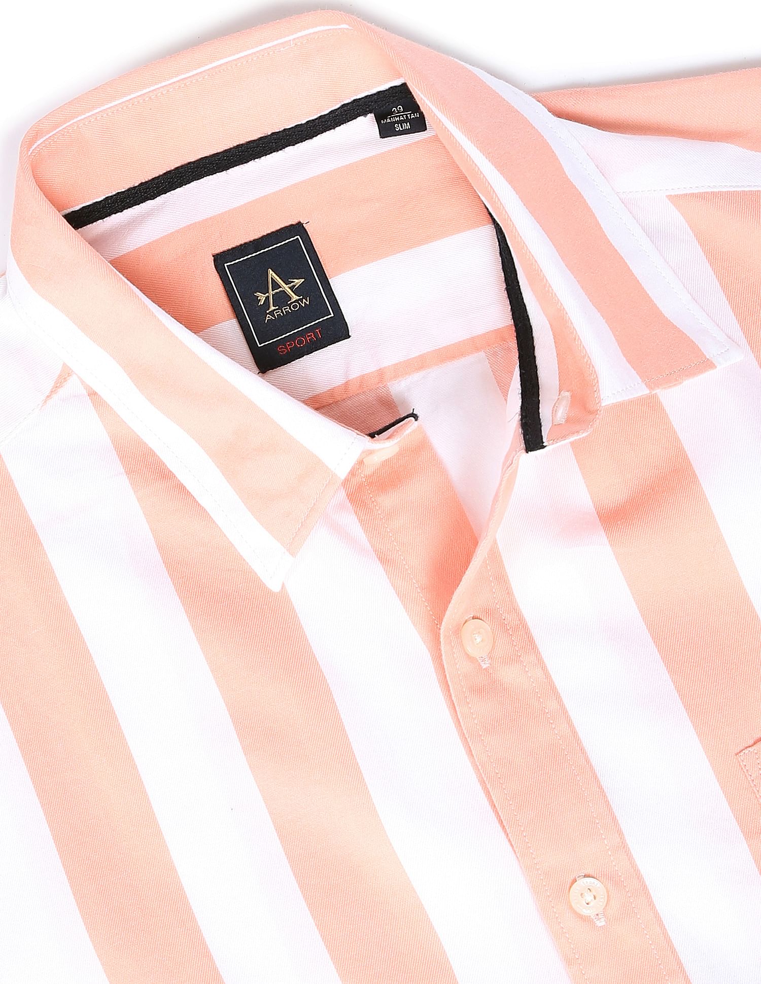 Arrow Sports Vertical Stripe Cotton Shirt