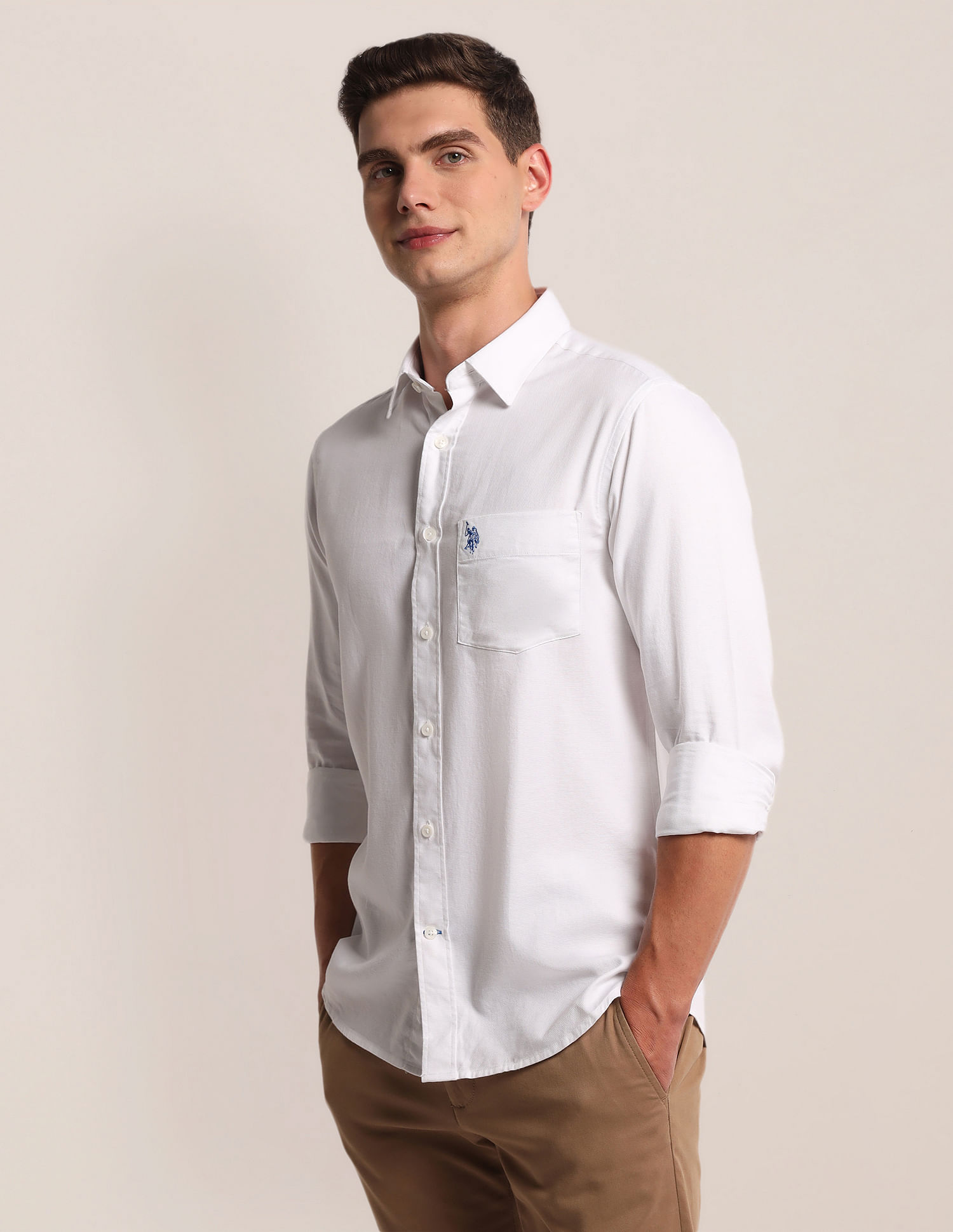 Us polo assn tailored fit outlet shirts