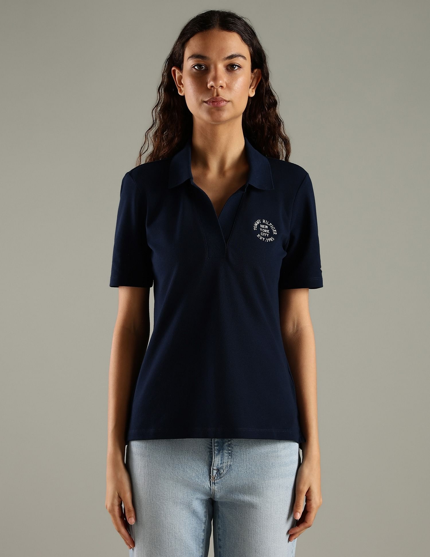 Tommy Hilfiger Embroidered Logo Regular Fit Cotton Polo T-Shirt
