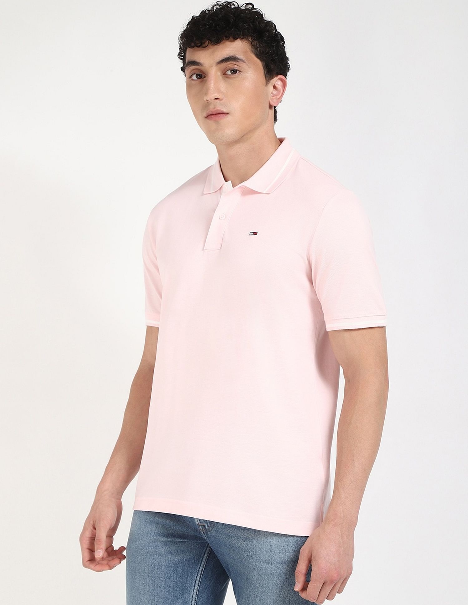 Tommy Hilfiger Solid Regular-Fit Cotton Polo Shirt