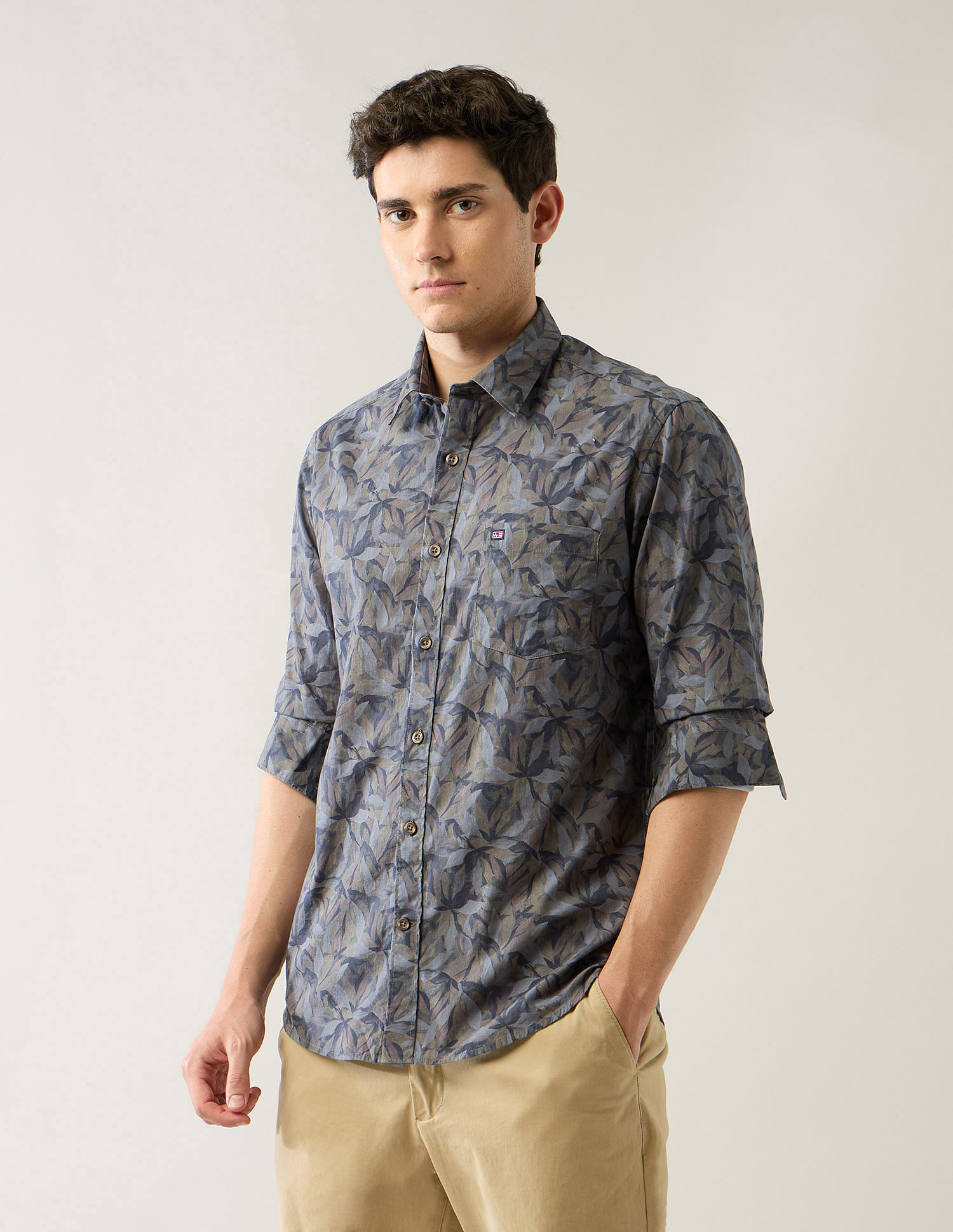 Arrow Sport Tropical Printed Printed Slim Fit Shirt