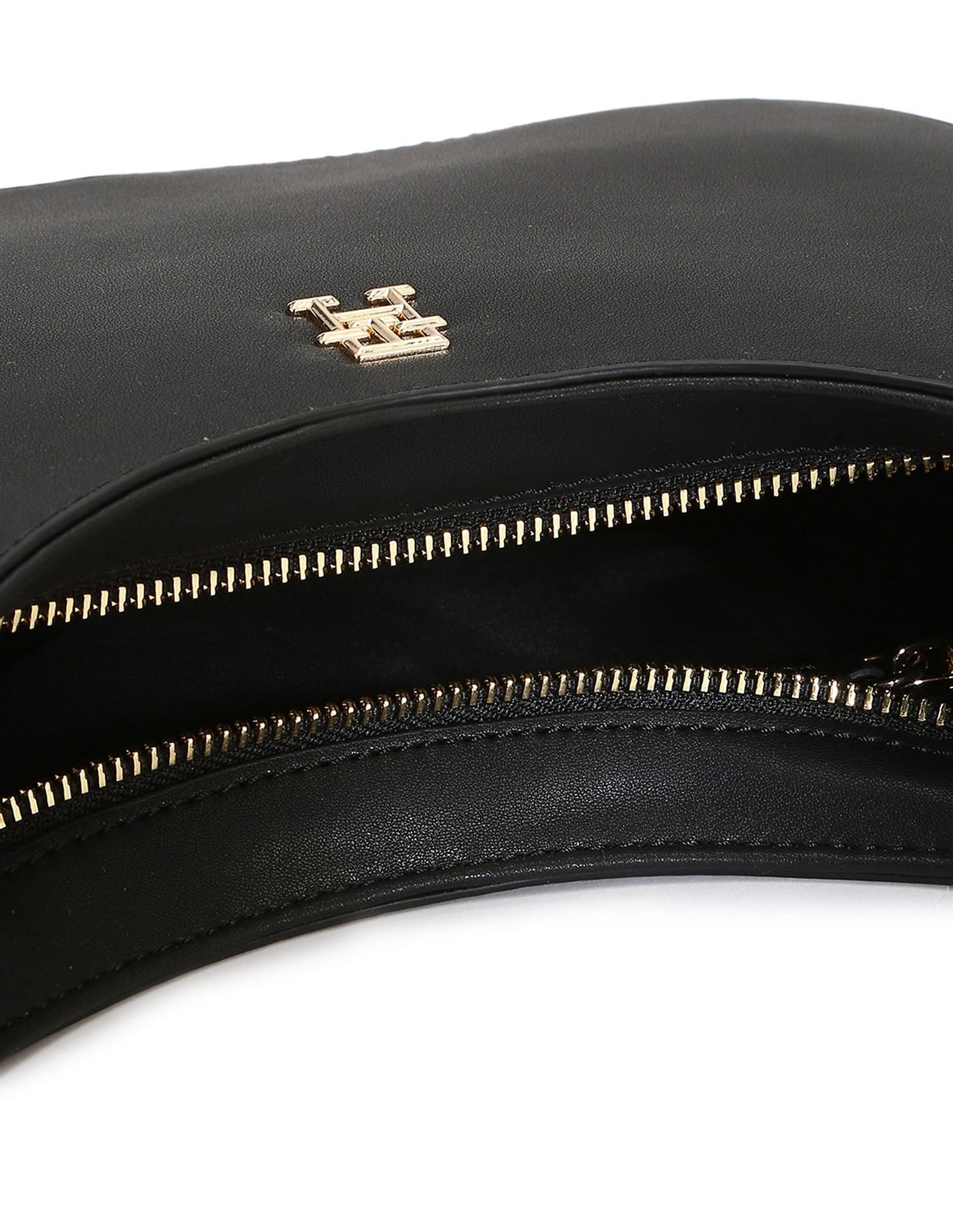 Tommy Hilfiger Solid Black PU Bag
