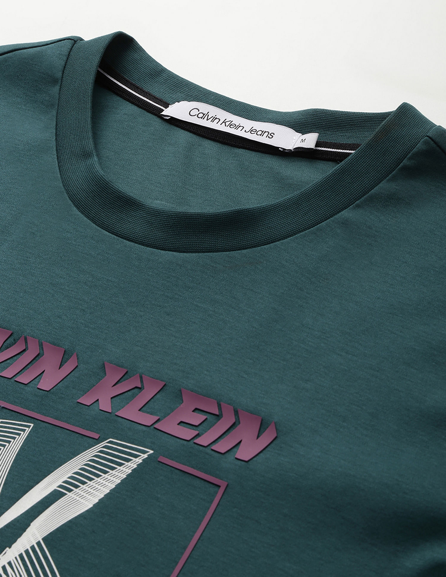 Calvin Klein Crew Neck Monogram Print T-Shirt