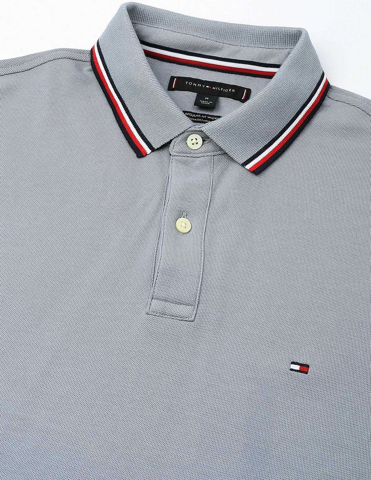 Tommy Hilfiger Solid Regular-Fit Cotton Polo Shirt