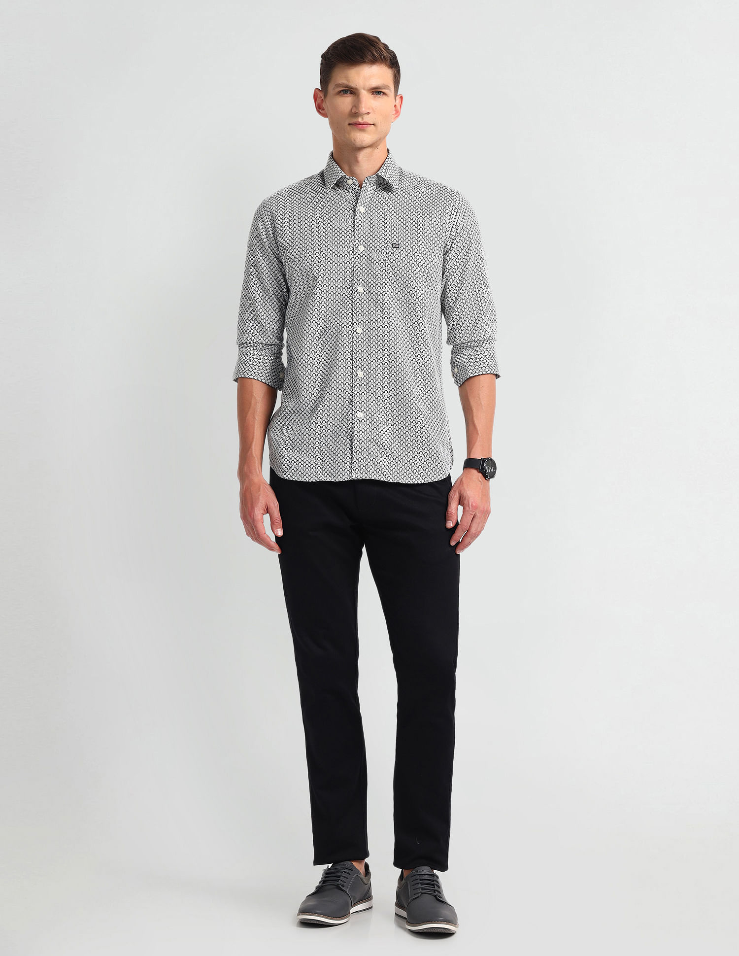 Arrow Sport Floral Print Dobby Shirt
