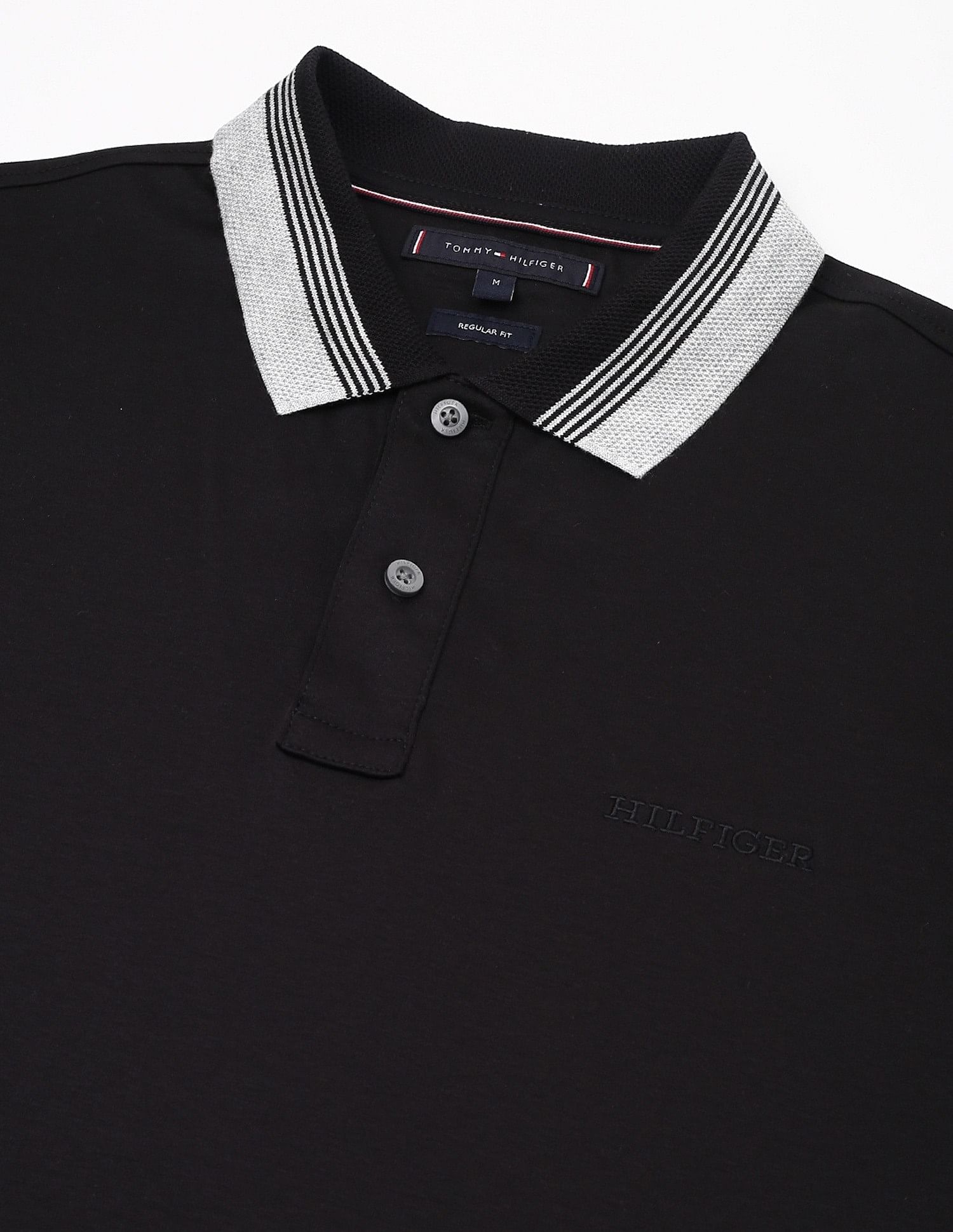 Tommy Hilfiger Solid Regular-Fit Cotton Polo Shirt