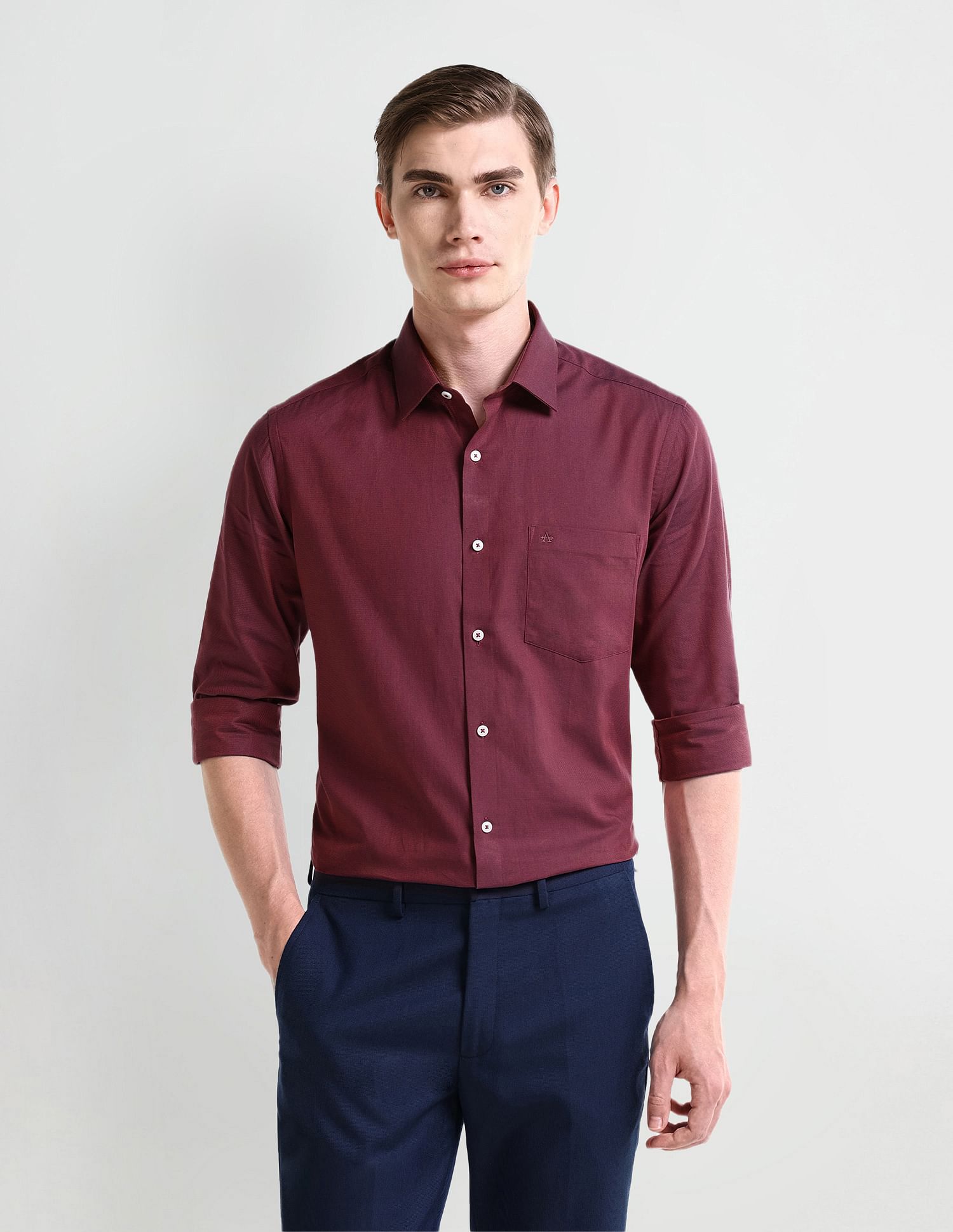 Arrow Manhattan Slim Fit Cotton Shirt