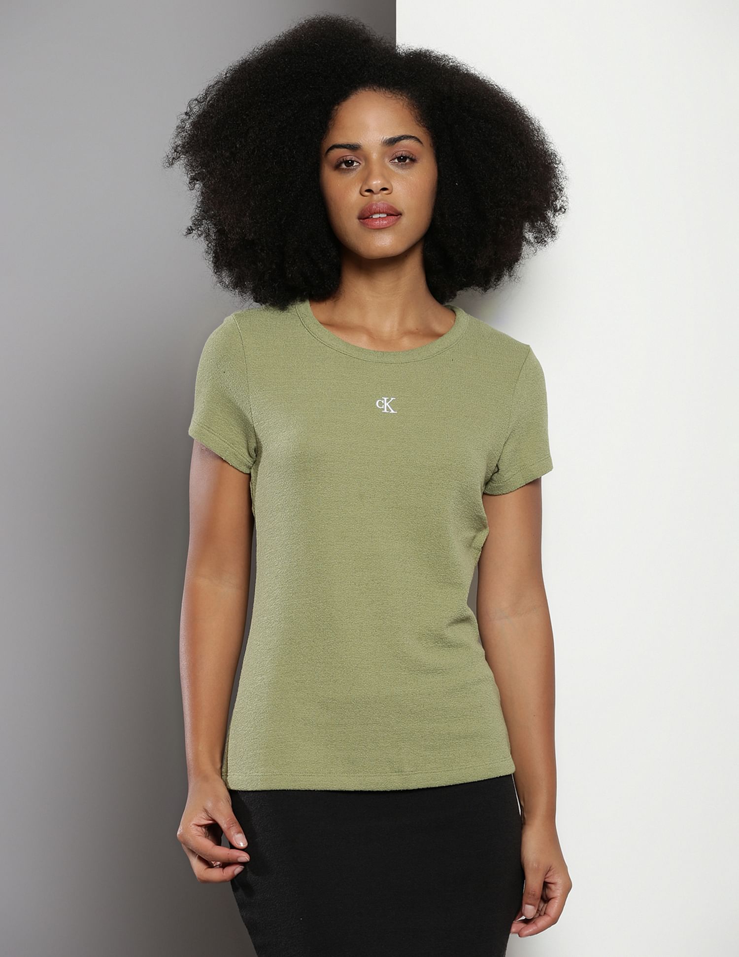 Calvin Klein Slub Ribbed Slim T-Shirt
