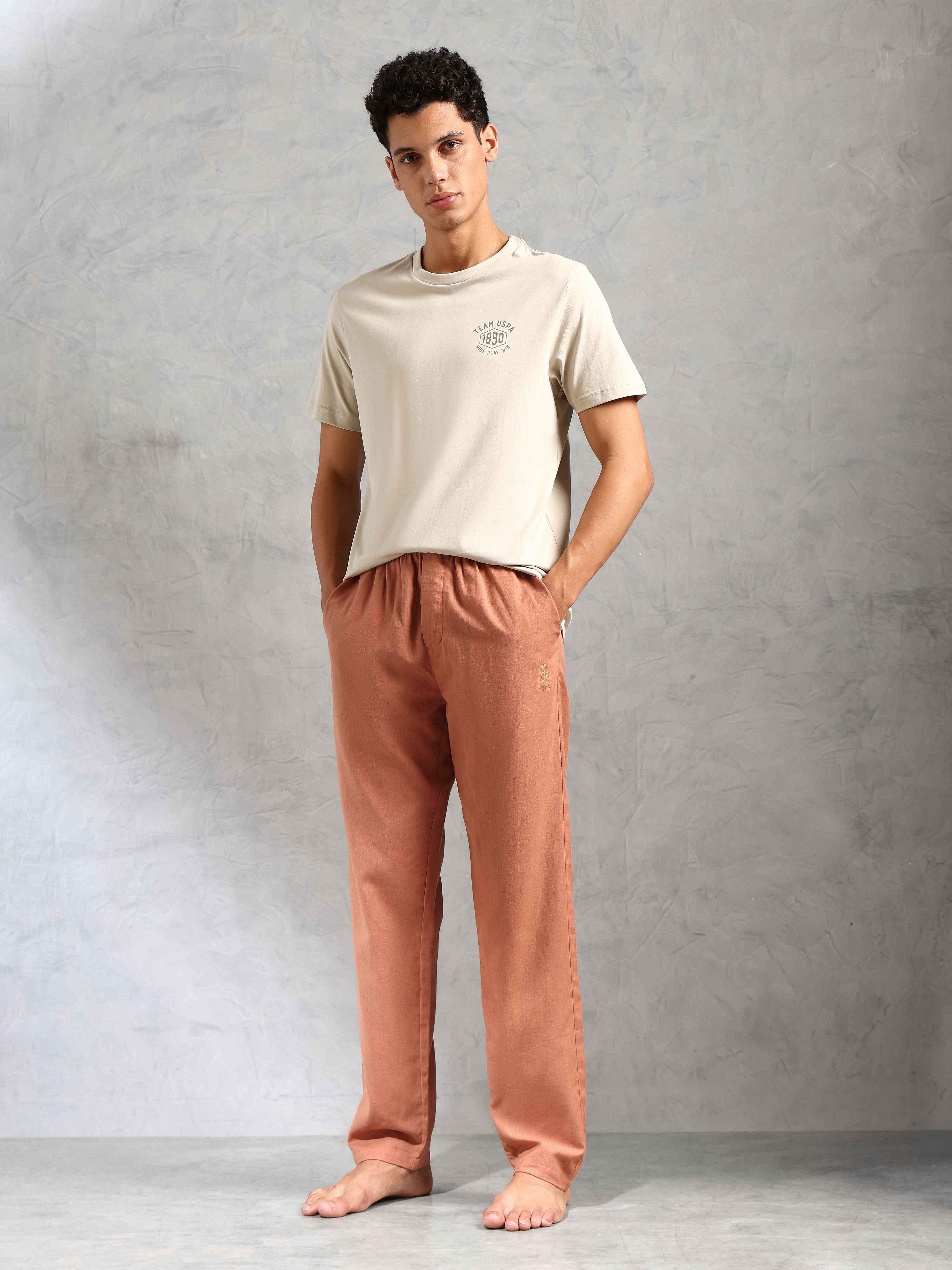 U.S. Polo Assn. Relaxed Fit Cotton Linen OELP8 Lounge Pants - Pack Of 1