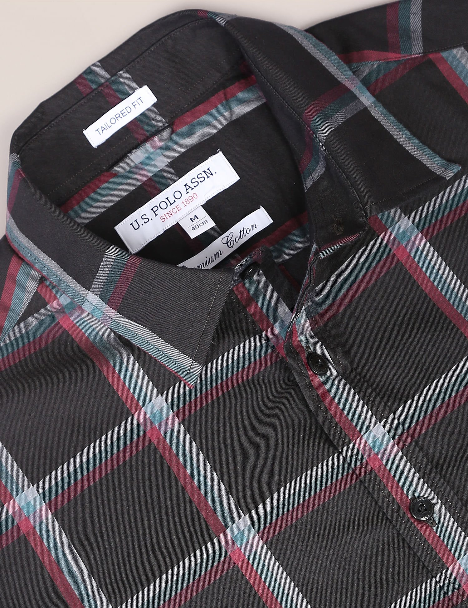 U.S. Polo Assn. Windowpane Check Twill Shirt