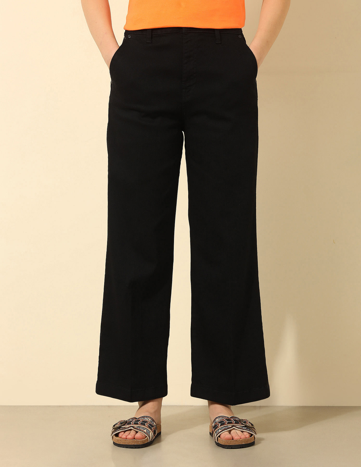 U.S. Polo Assn. Women High Rise Wide Leg Jeans