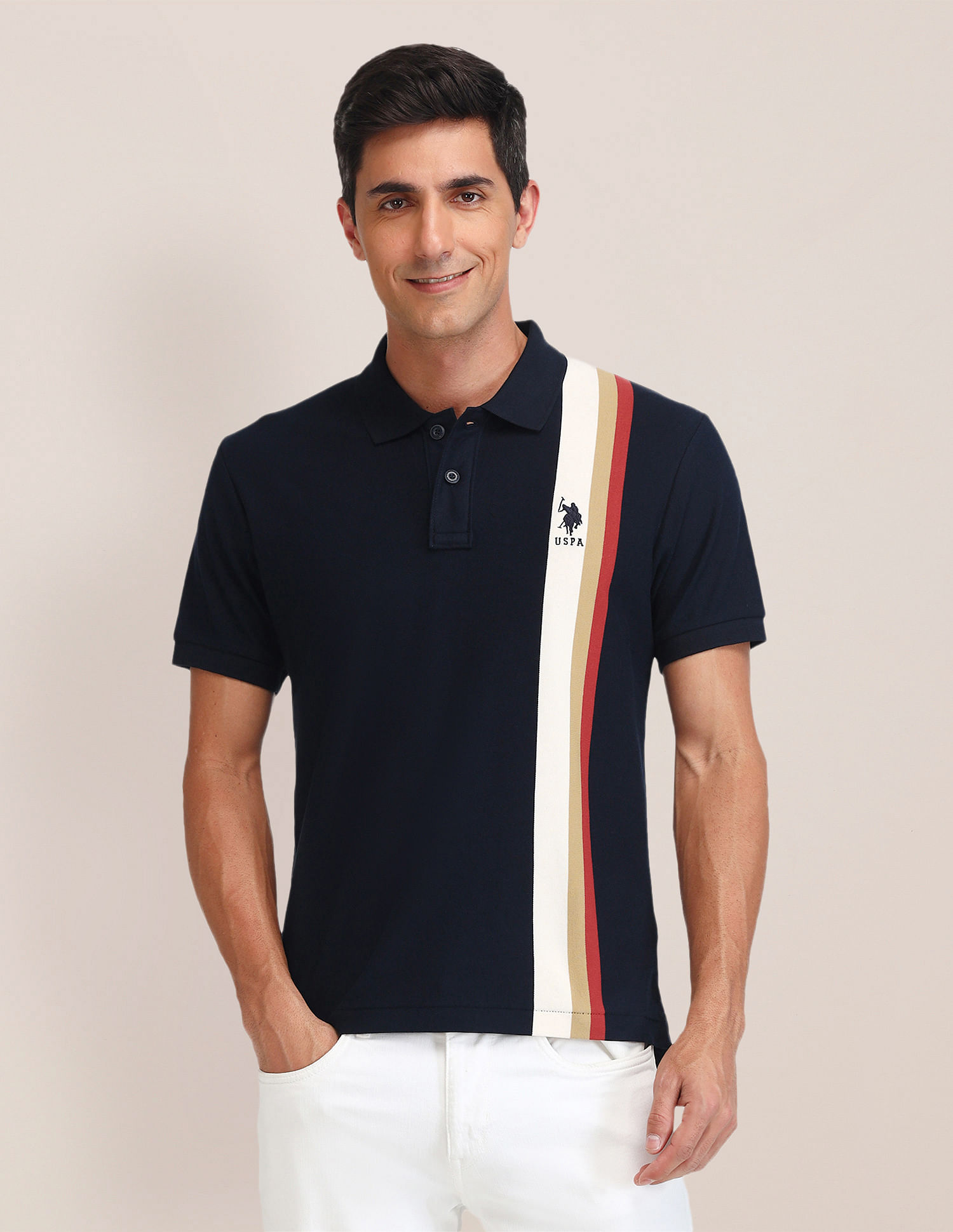 U.S. Polo Assn. Slim Fit Striped Polo Shirt