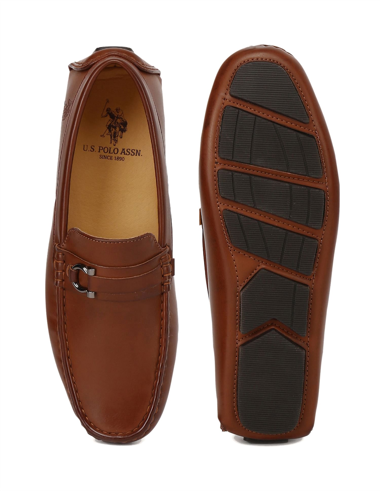U.S. Polo Assn. Men Round Toe Textured Cronus 3.0 Loafers