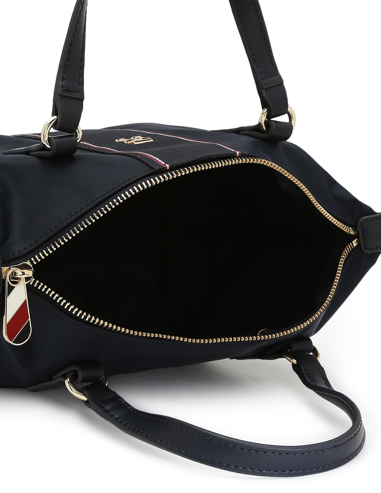Tommy Hilfiger Solid Blue Nylon Handbags