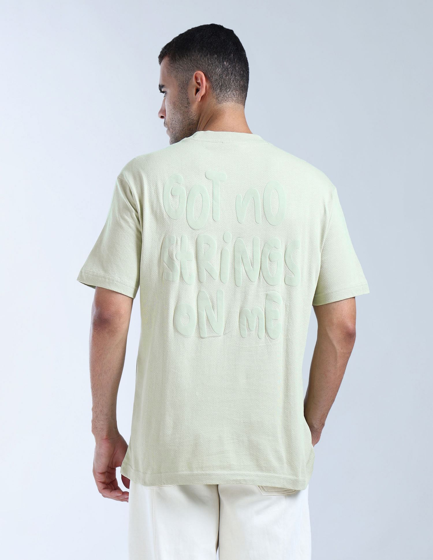 Flying Machine Embossed Pure Cotton T-Shirt