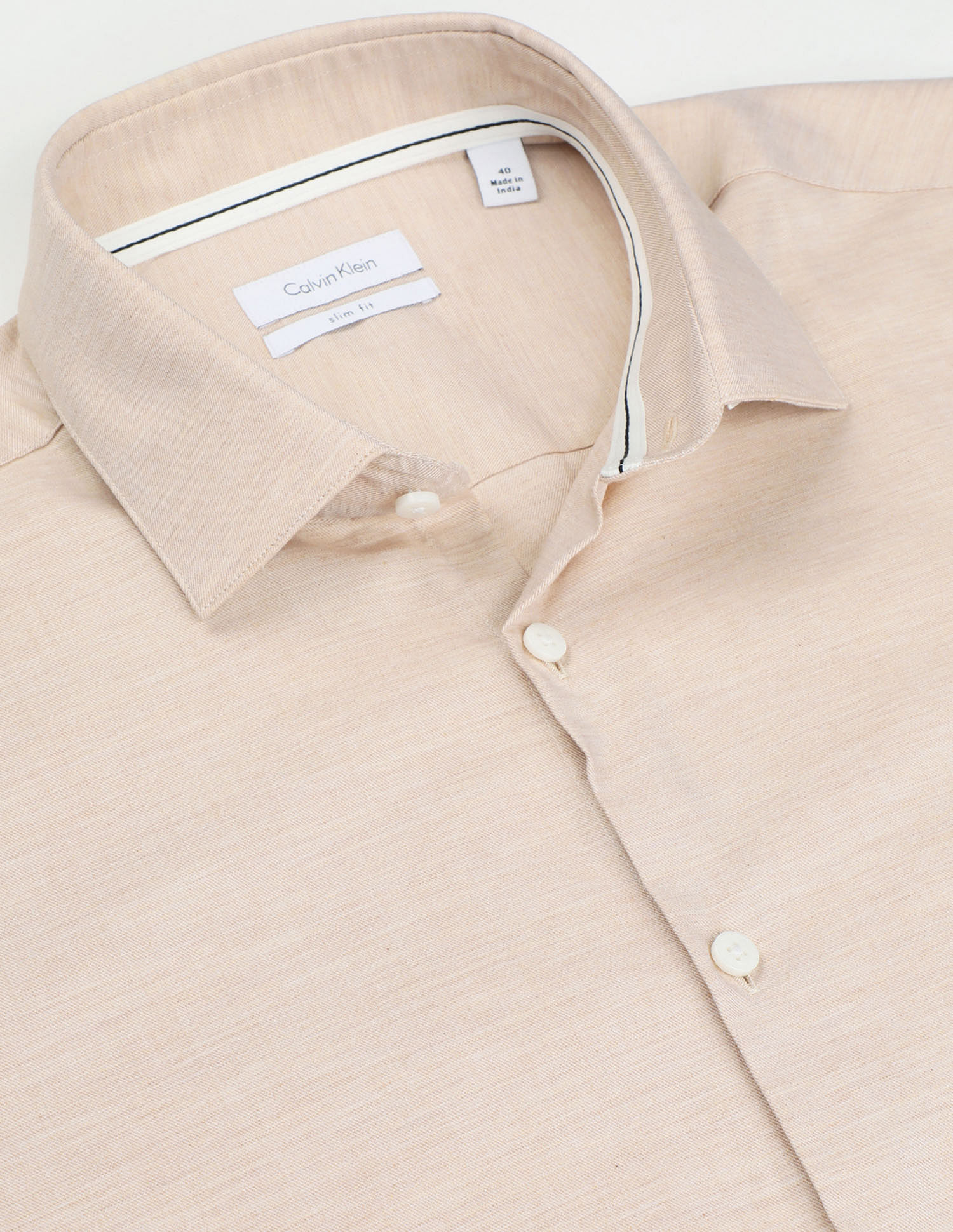 Calvin Klein Slim Fit Twill Solid Shirt