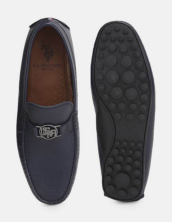 U.S. Polo Assn. Metallic Logo Textured Xian Loafers