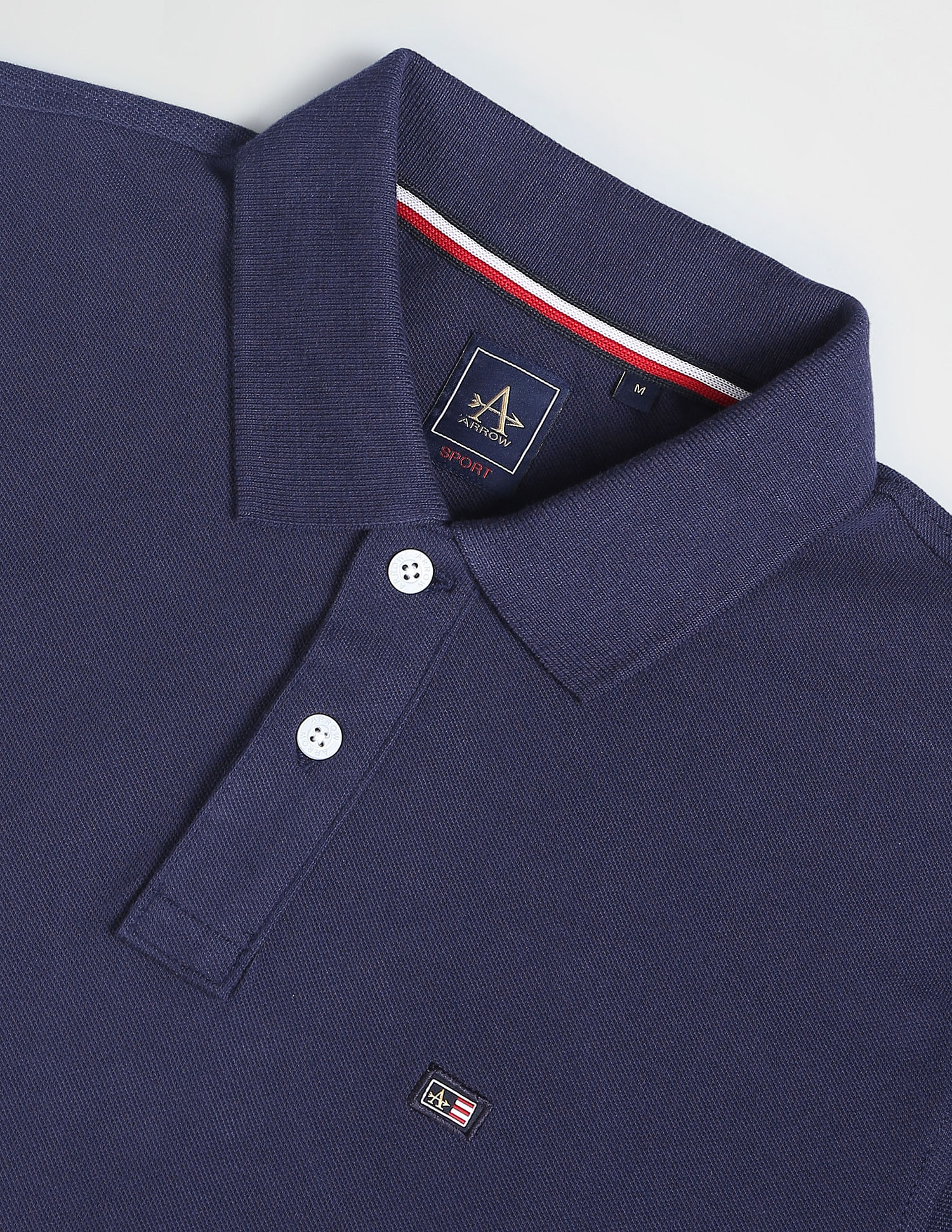 Arrow Sports Horizontal Stripe Cotton Polo Shirt