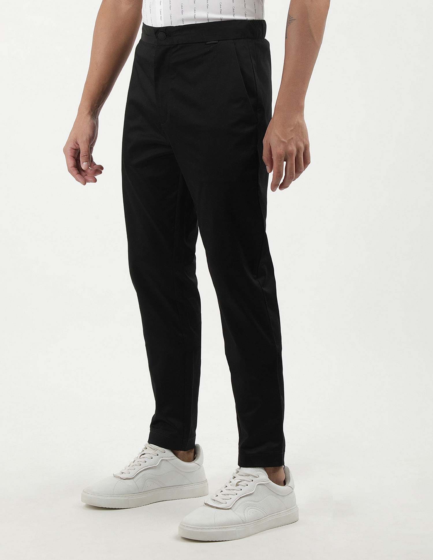 Calvin Klein Sateen Stretch Tapered Pants