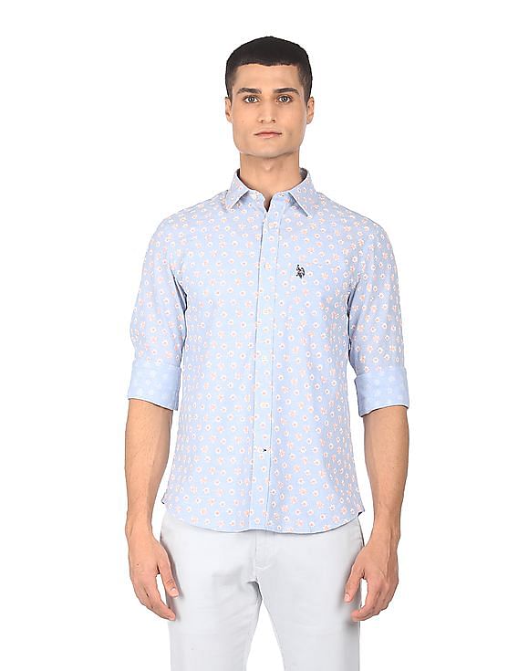 U.S. Polo Assn. Spread Collar Printed Casual Shirt