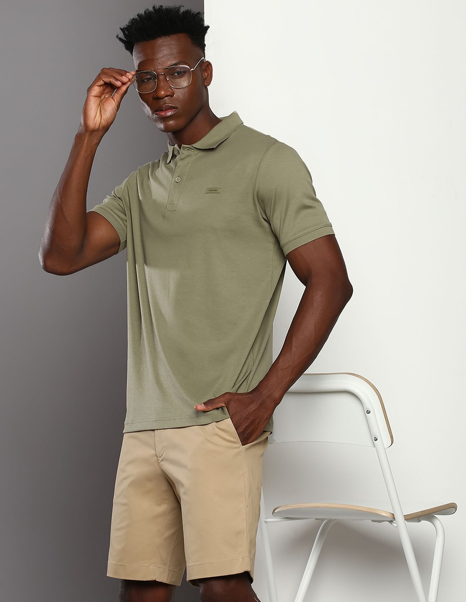 Calvin klein slim outlet fit polo