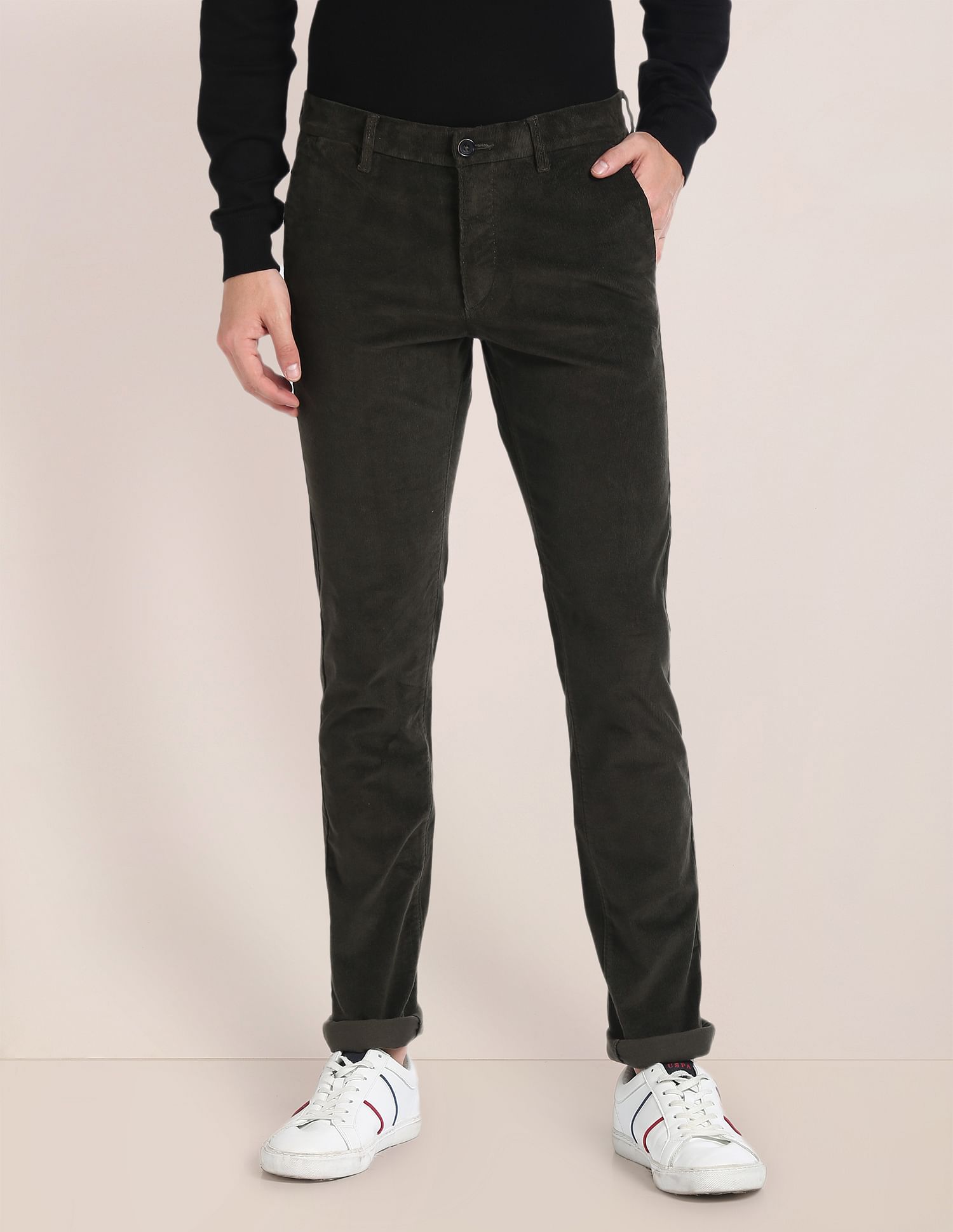 U.S. Polo Assn. Denver Slim Fit Corduroy Casual Trousers