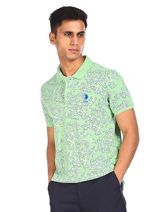 Buy U.S. Polo Assn. Cotton Floral Print Polo Shirt NNNOW