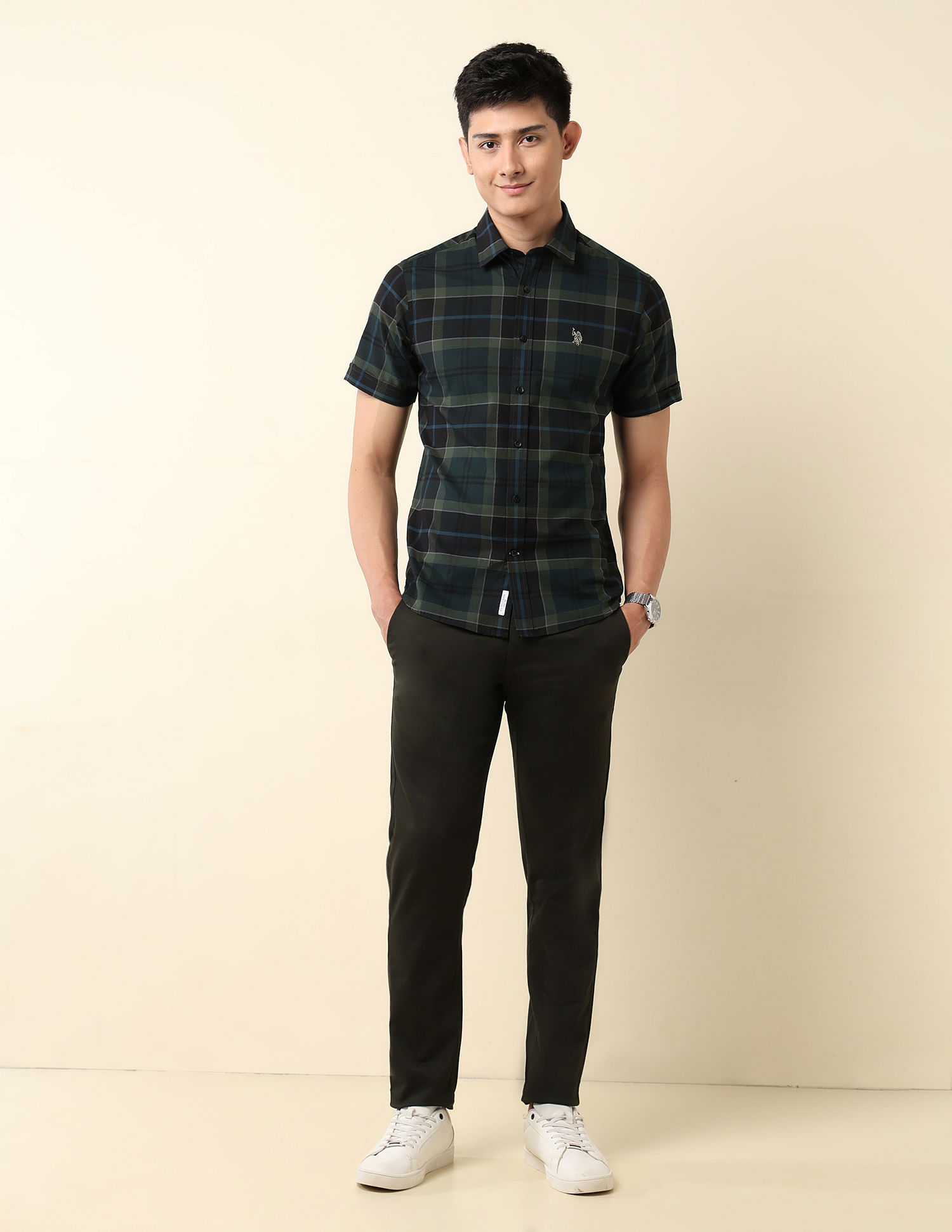 U.S. Polo Assn. Pure Cotton Tailored Fit Dobby Shirt