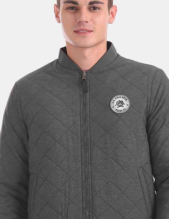 U.S. Polo Assn. Denim Co. Olive And Charcoal Reversible Bomber Jacket