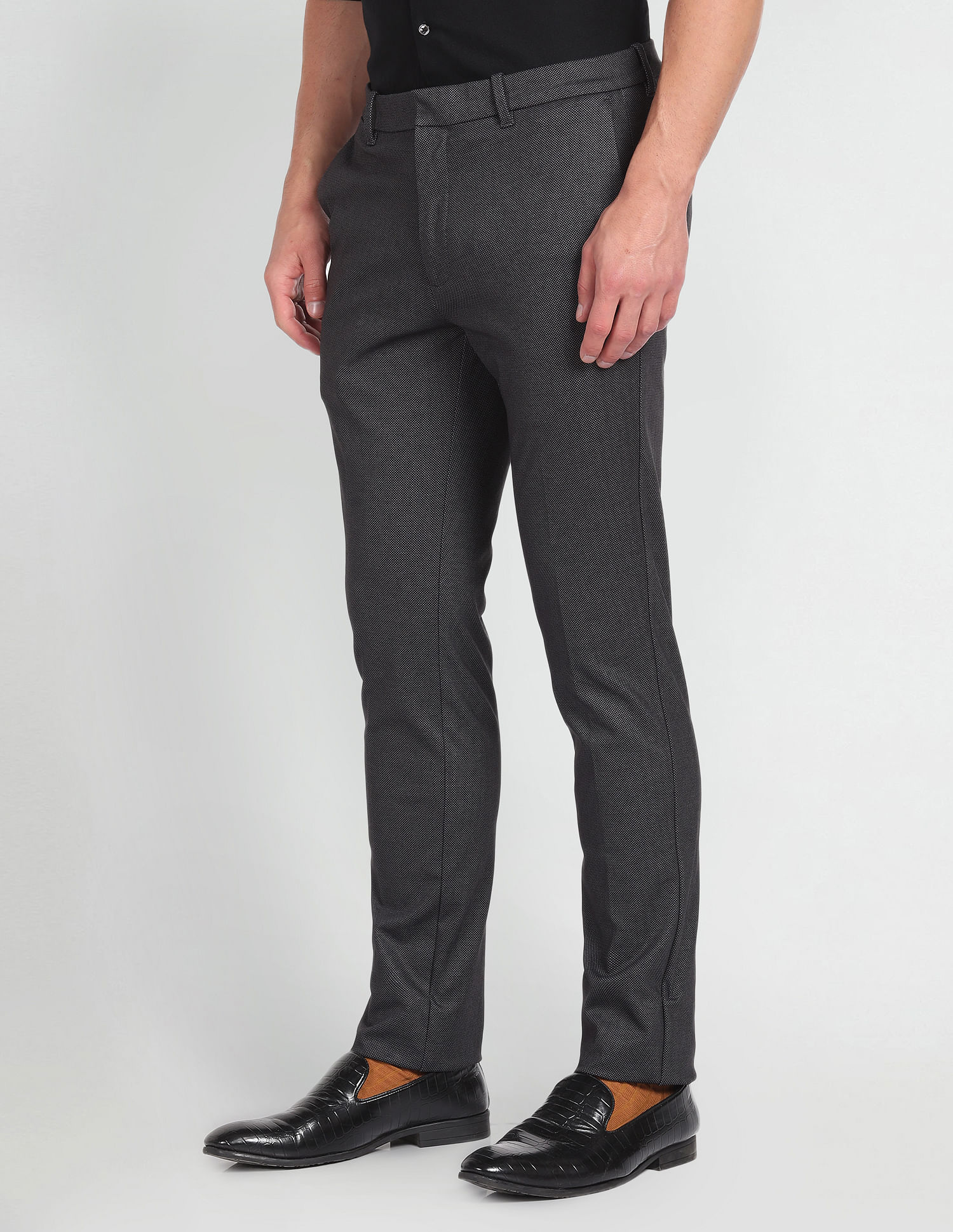 Arrow Newyork Mid Rise Dobby Trousers