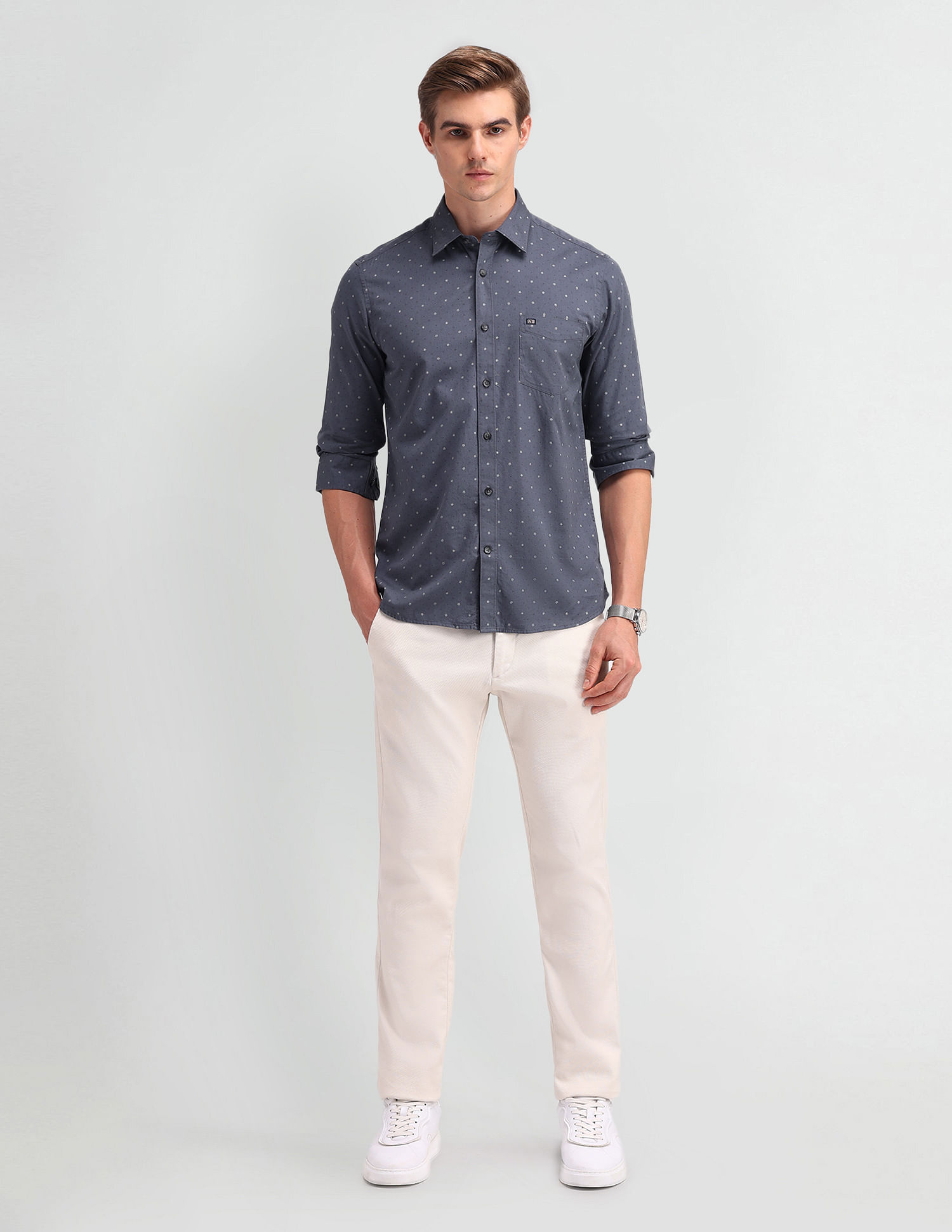 Arrow Sport Manhattan Slim Fit Floral Print Shirt