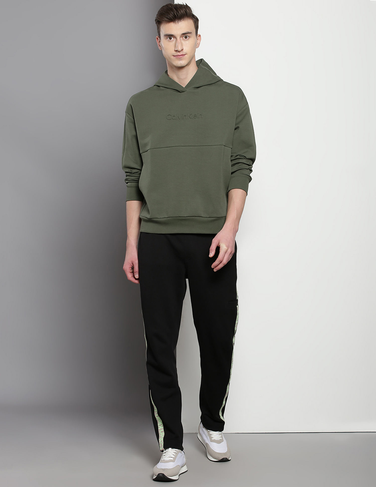 Calvin Klein Embossed Logo Hooded Sweatshirt
