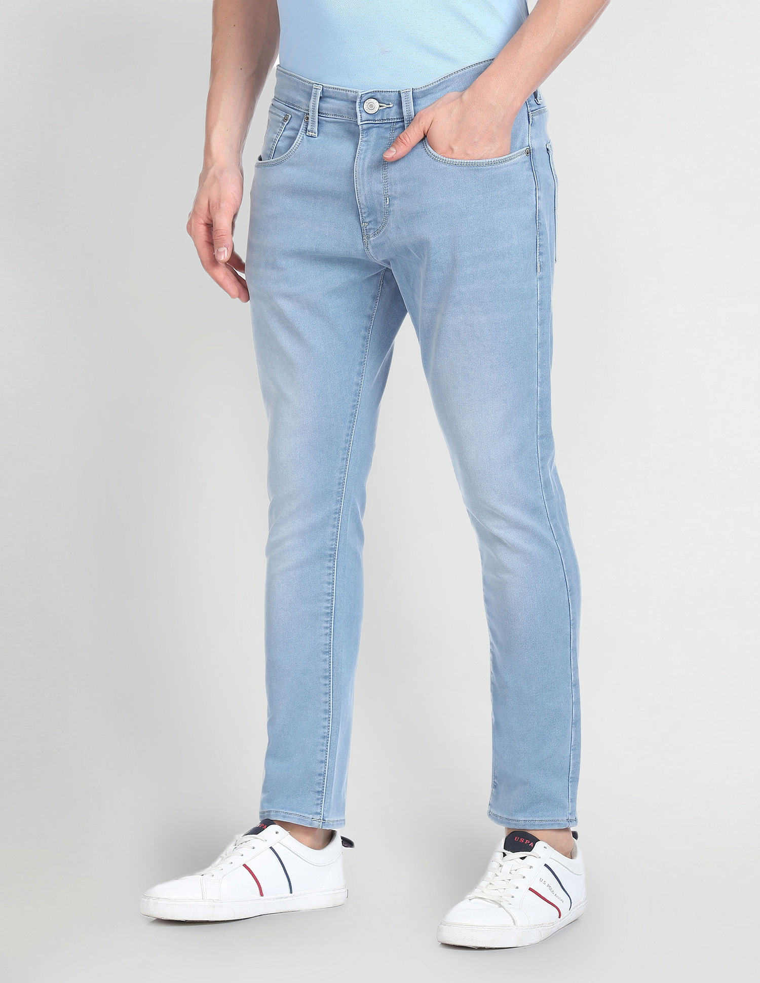 U.S. Polo Assn. Denim Co. Henry Cropped Fit Blue Jeans