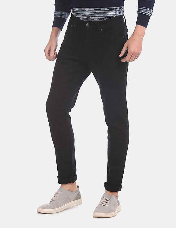 Aeropostale Black Slim Fit Mid Rise Jeans